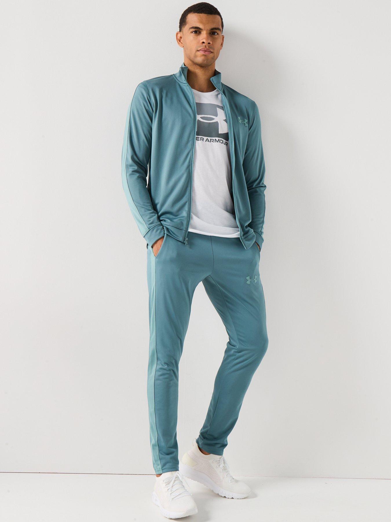  image of under-armour-mens-training-rival-knit-tracksuit-green