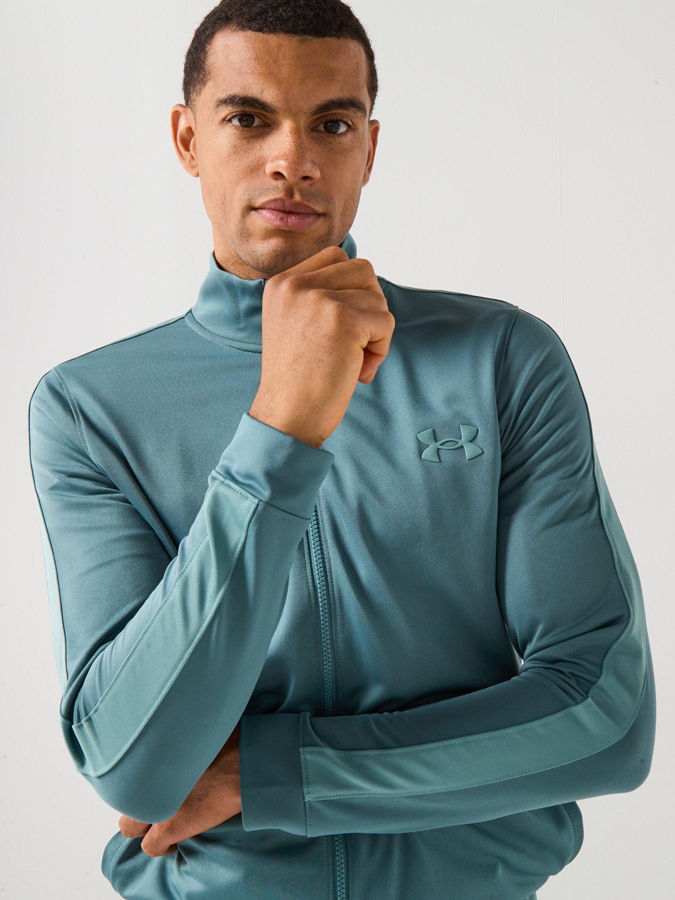  image of under-armour-mens-training-rival-knit-tracksuit-green