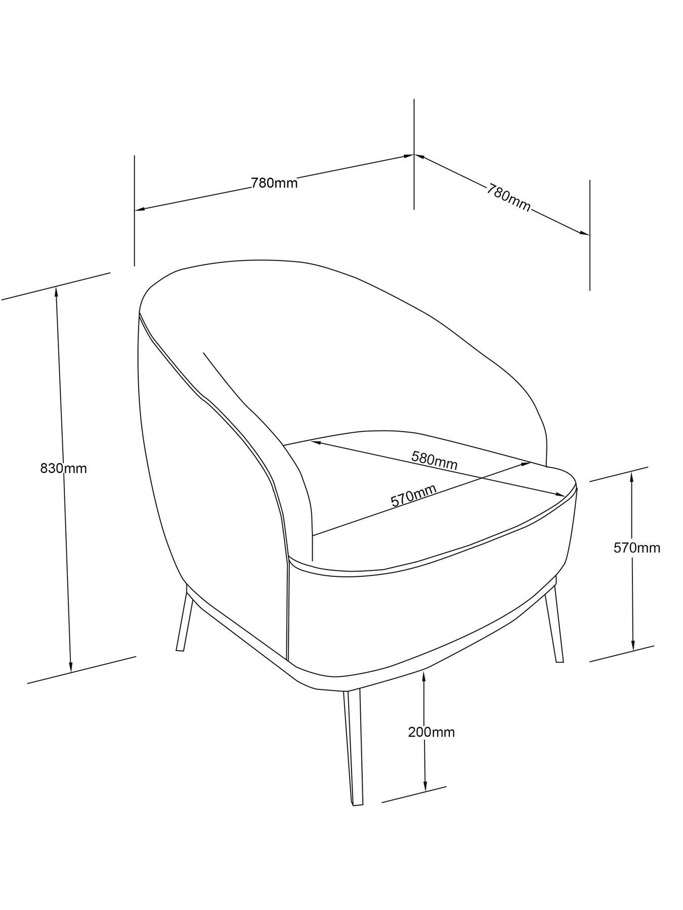  image of the-very-collection-studio-fabric-accent-chair