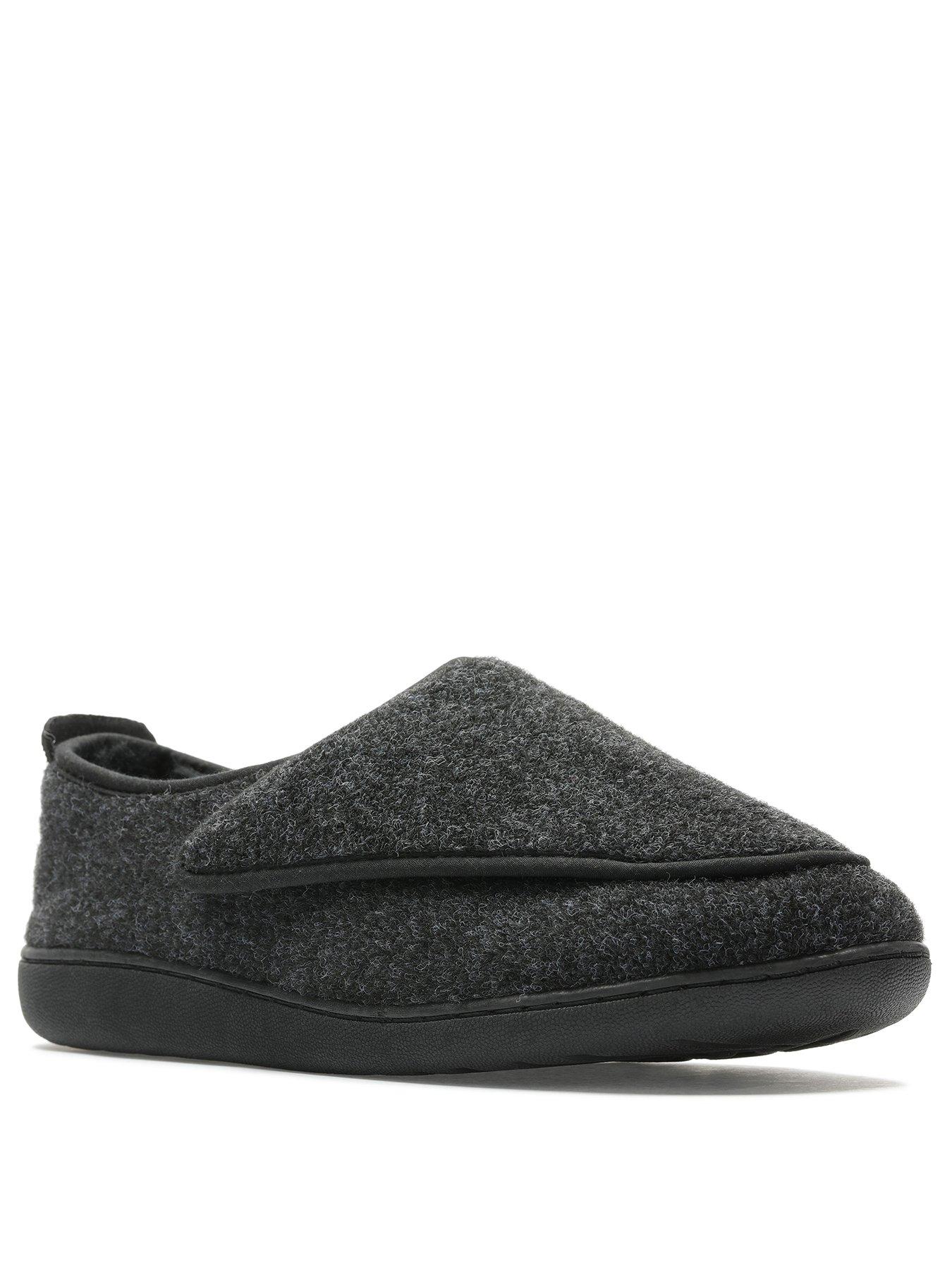  image of clarks-king-riptape-slippers-grey