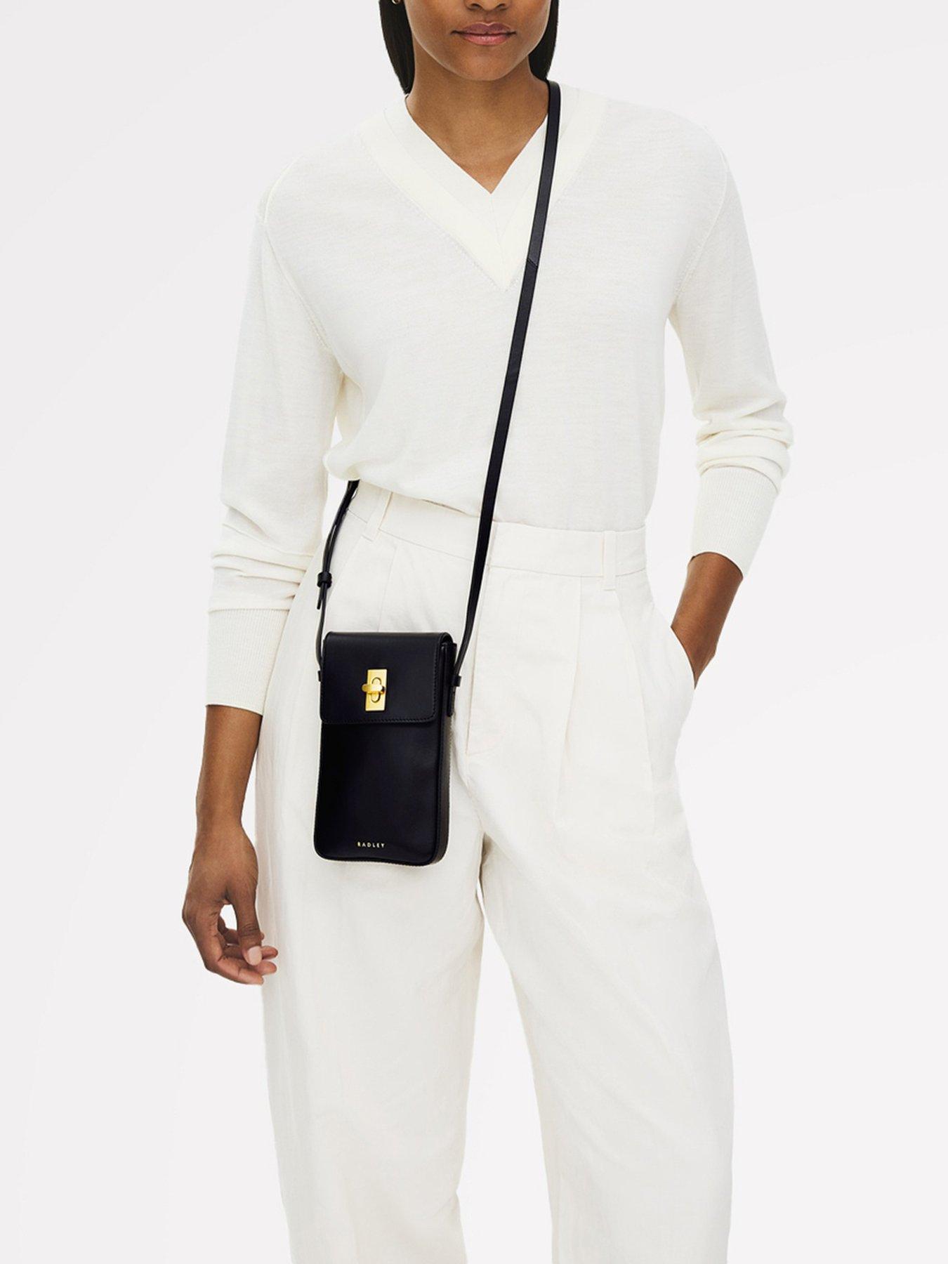 Image 1 of 2 of Radley Threadneedle Street Medium Phone Crossbody - Black