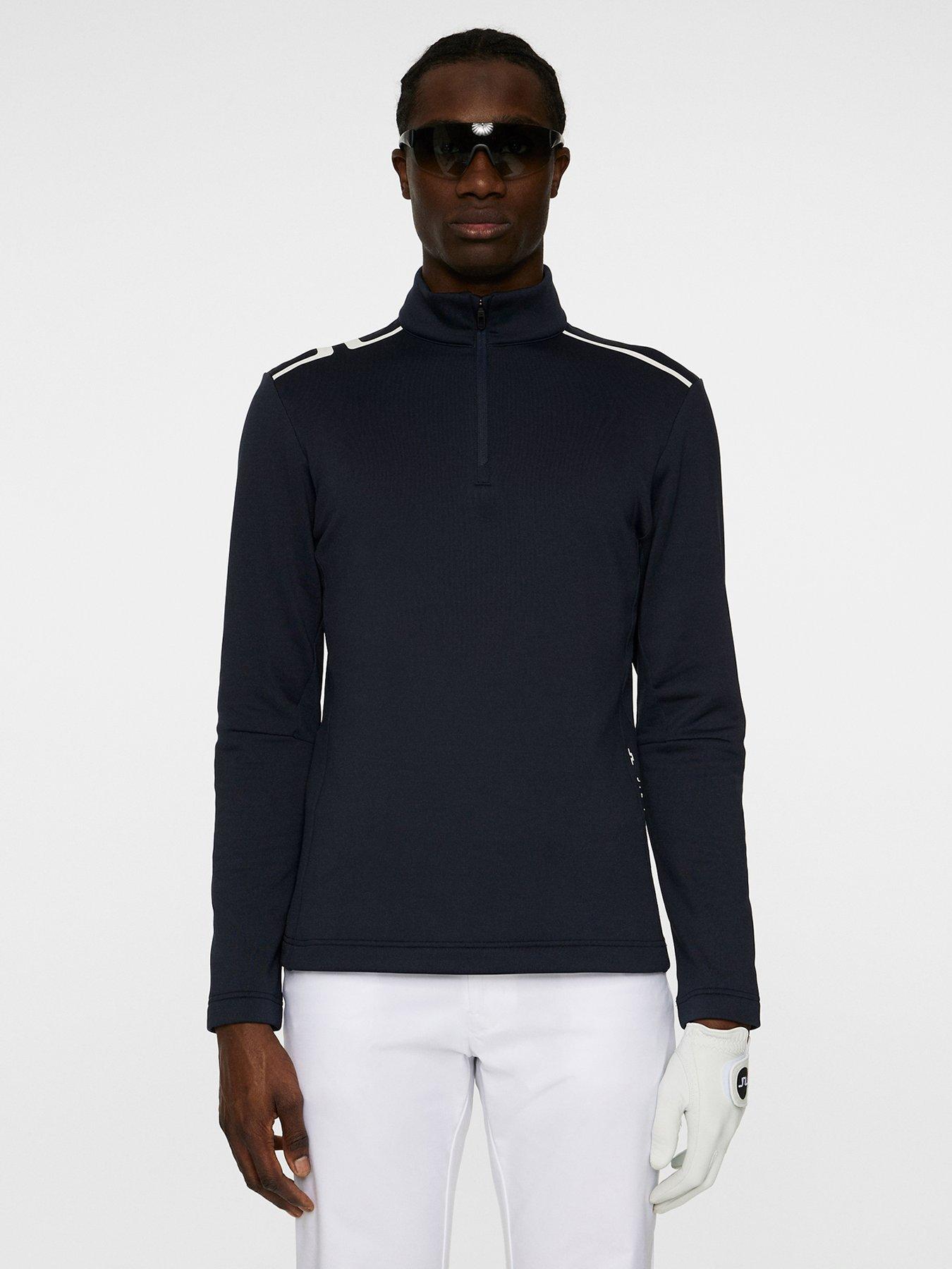 Image 1 of 5 of J LINDEBERG Mens Golf Vinnie Quarter Zip Mid Layer - Navy