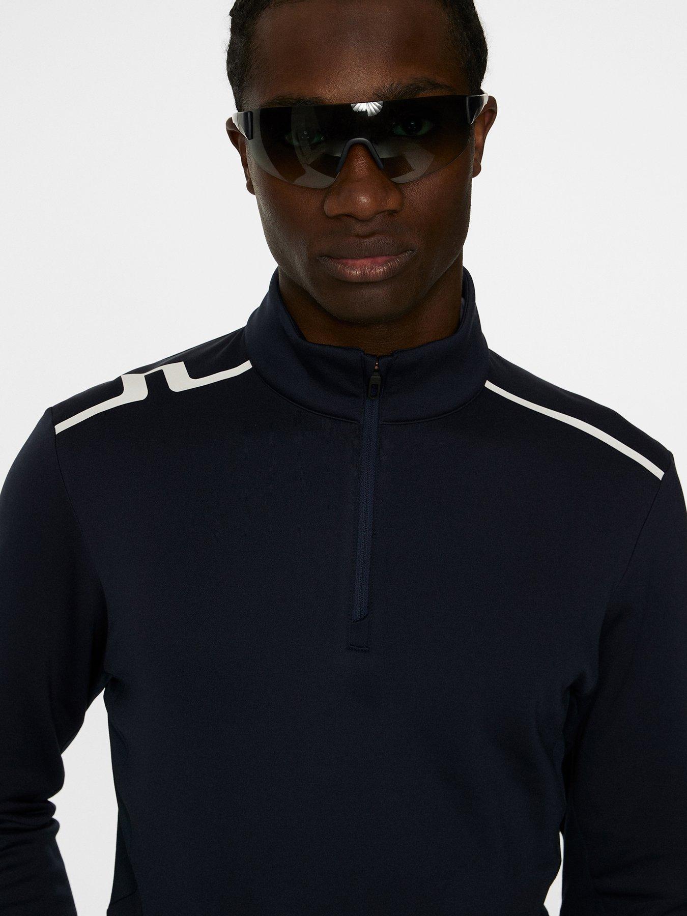 Image 4 of 5 of J LINDEBERG Mens Golf Vinnie Quarter Zip Mid Layer - Navy
