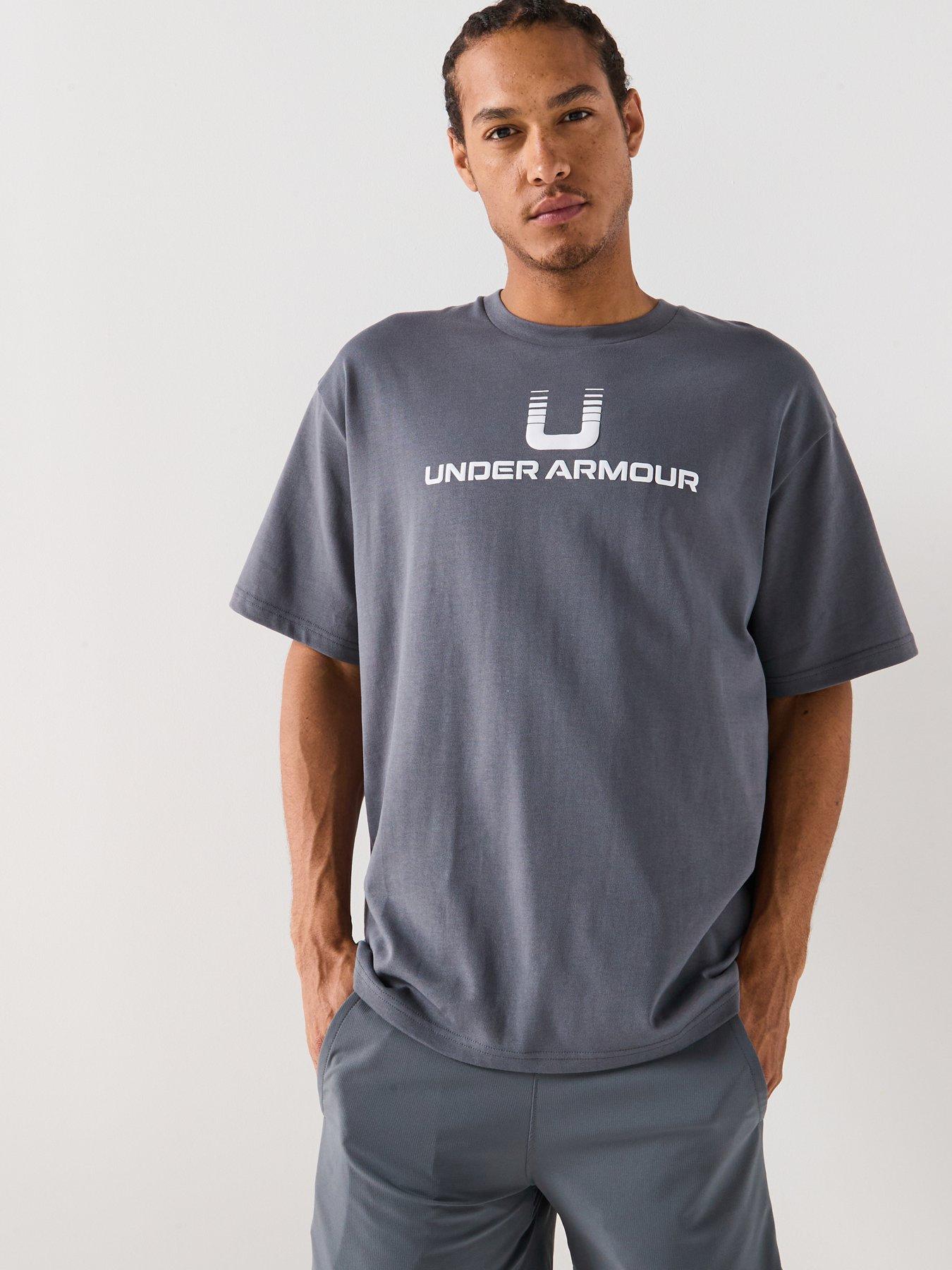 undefined Mens Training Heavyweight Logo T-Shirt - Grey