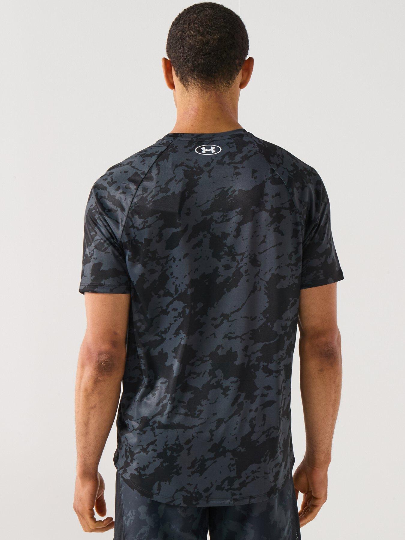 Image 2 of 6 of UNDER ARMOUR Mens Training Tech 20 T-Shirt - Black Camo