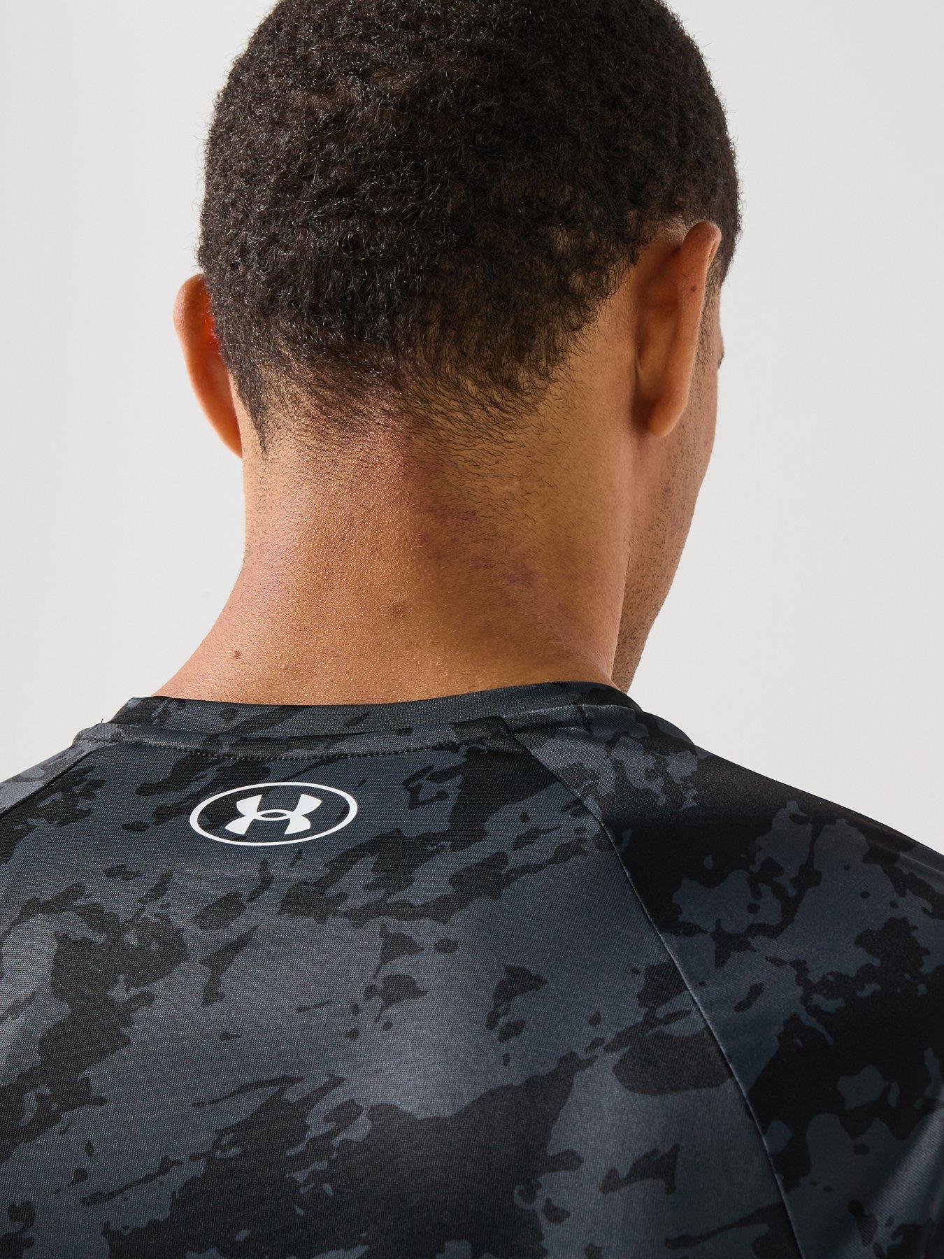 Image 4 of 6 of UNDER ARMOUR Mens Training Tech 20 T-Shirt - Black Camo