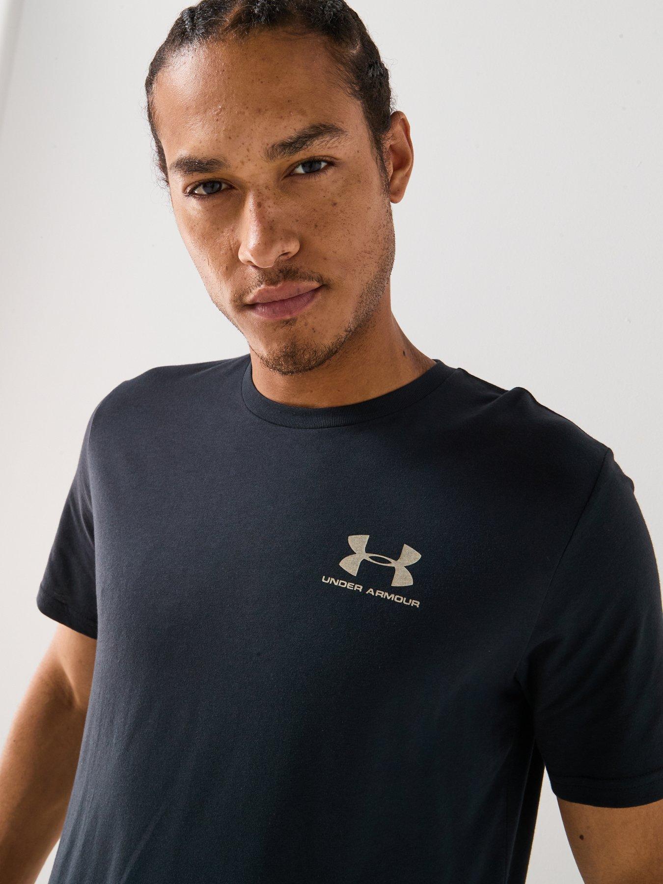 Image 4 of 5 of UNDER ARMOUR Mens Training Sportstyle Left Chest Logo T-Shirt - Black