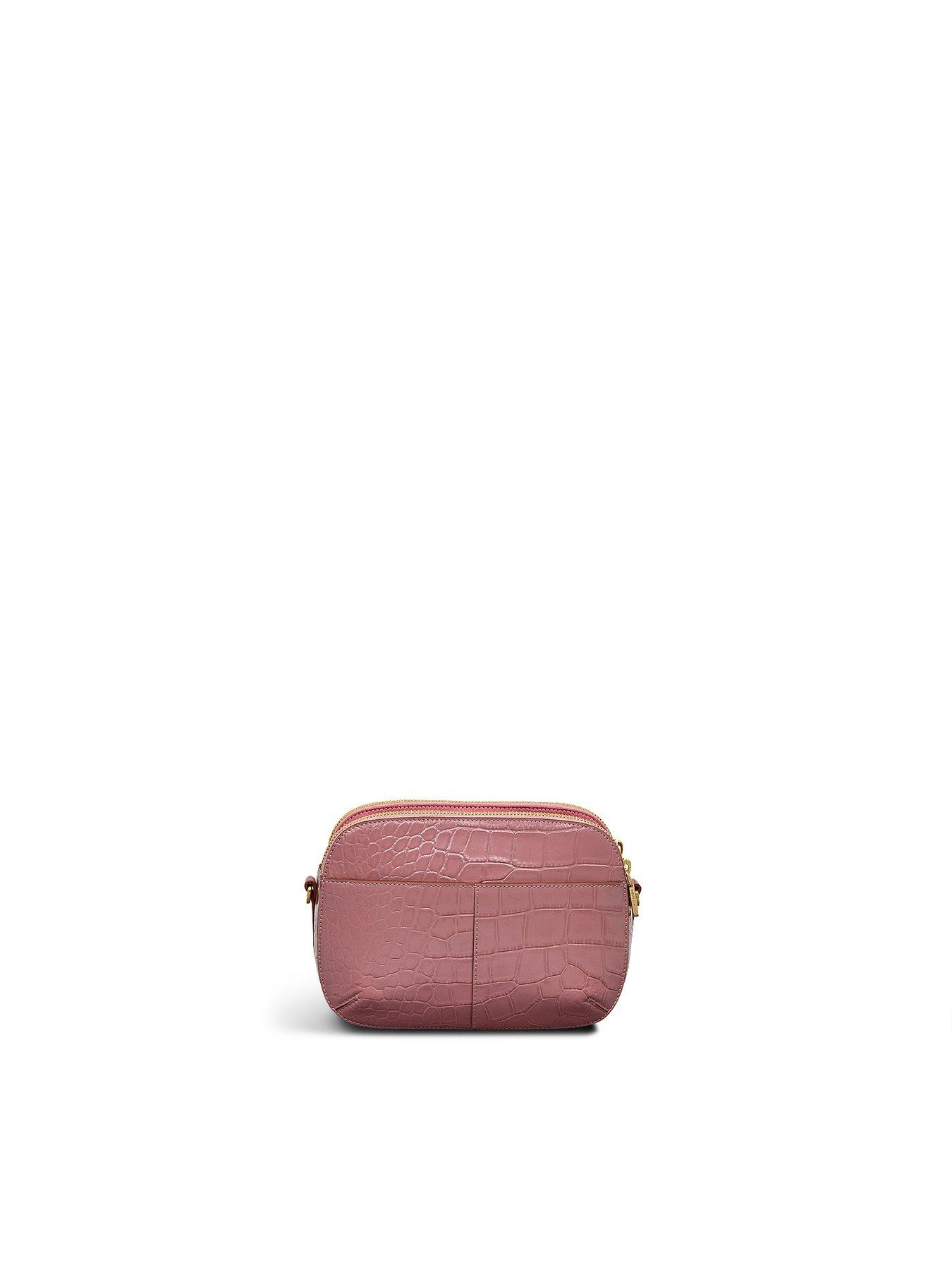  image of radley-dukes-place-faux-croc-medium-ziptop-cross-body-pink