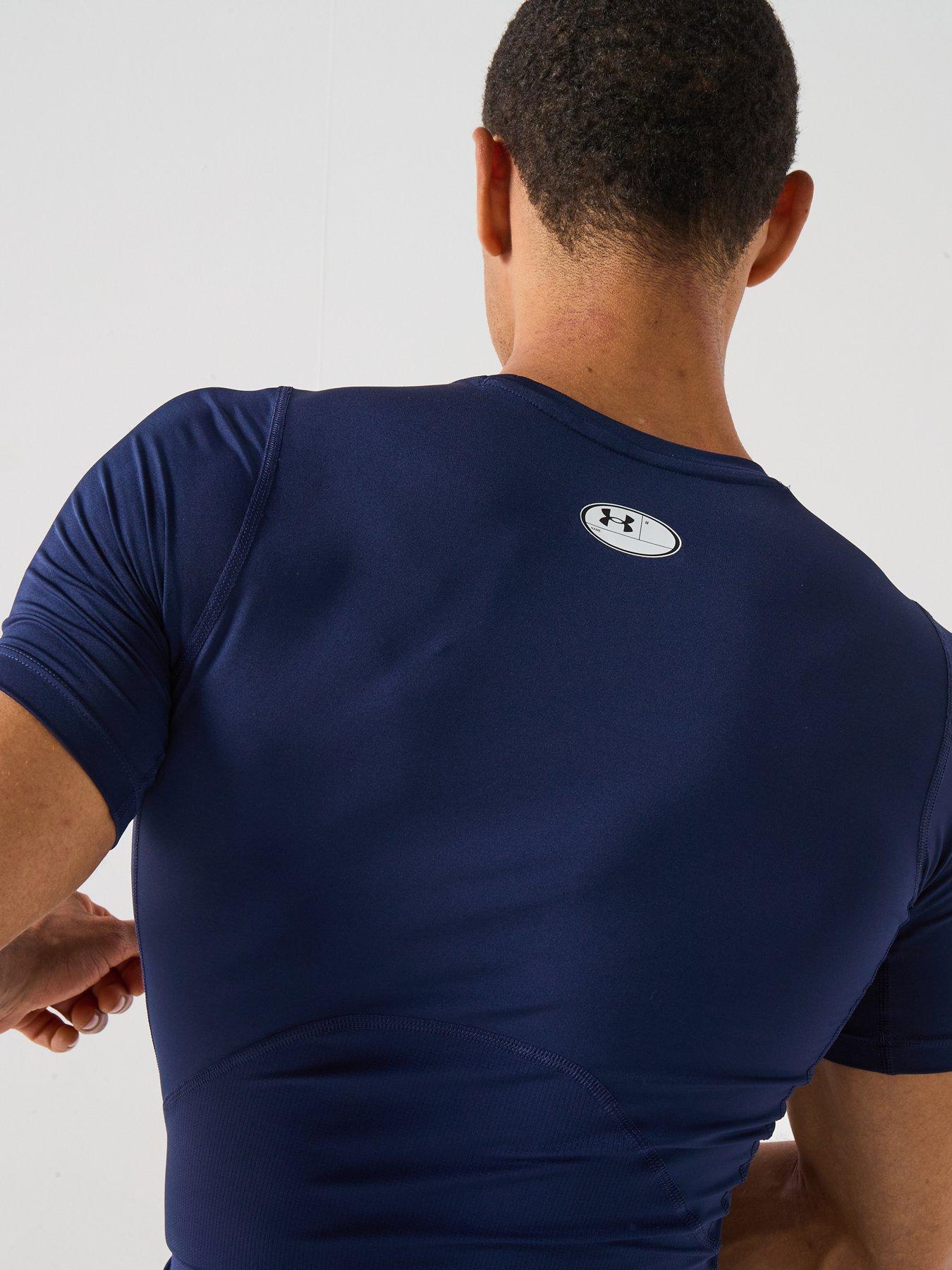 Image 4 of 6 of UNDER ARMOUR Mens Training Heatgear Comp T-Shirt - Navy