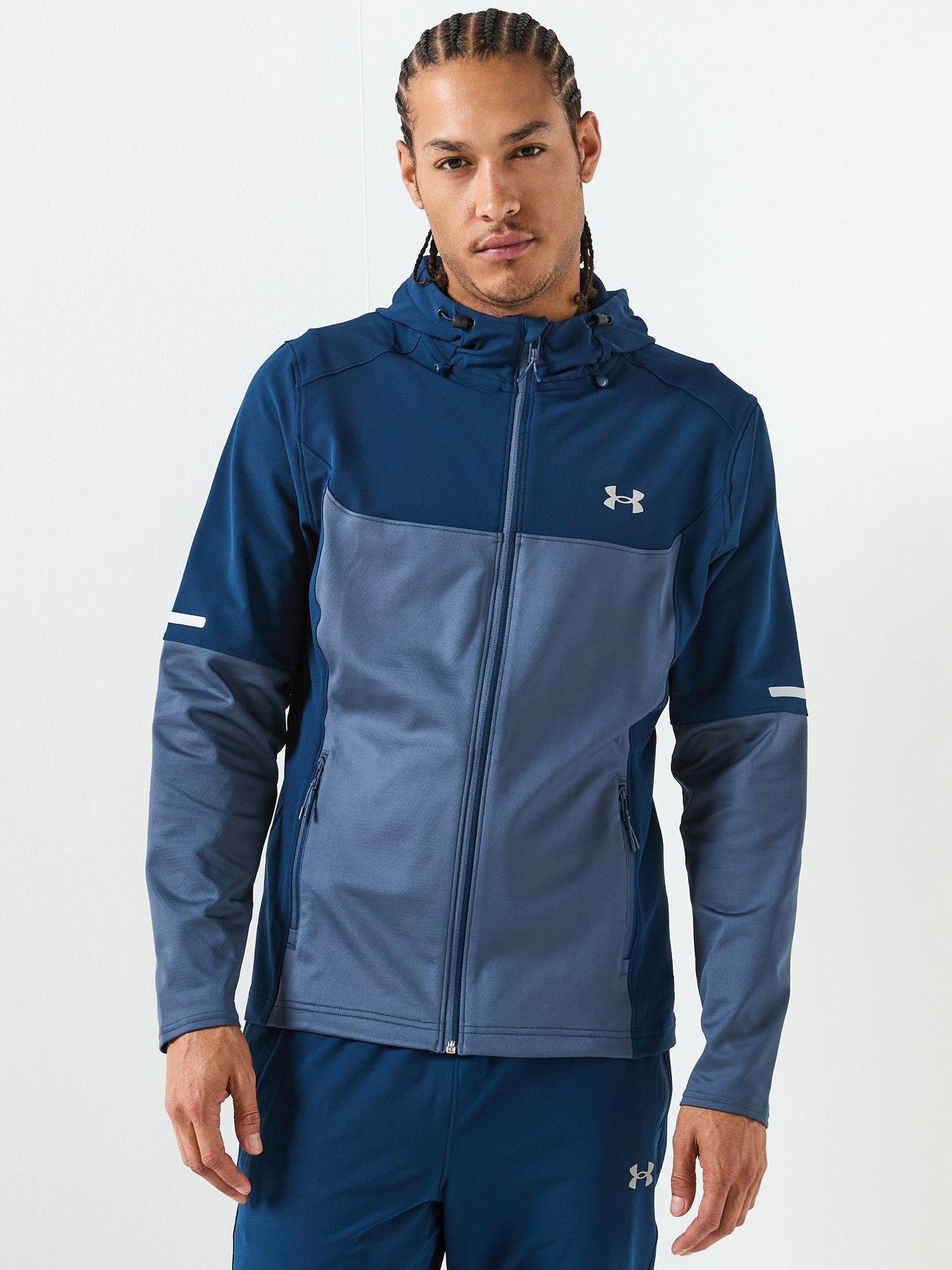 UNDER ARMOUR Mens Training Utility Woven Winterized Full Zip Jacket - Navy