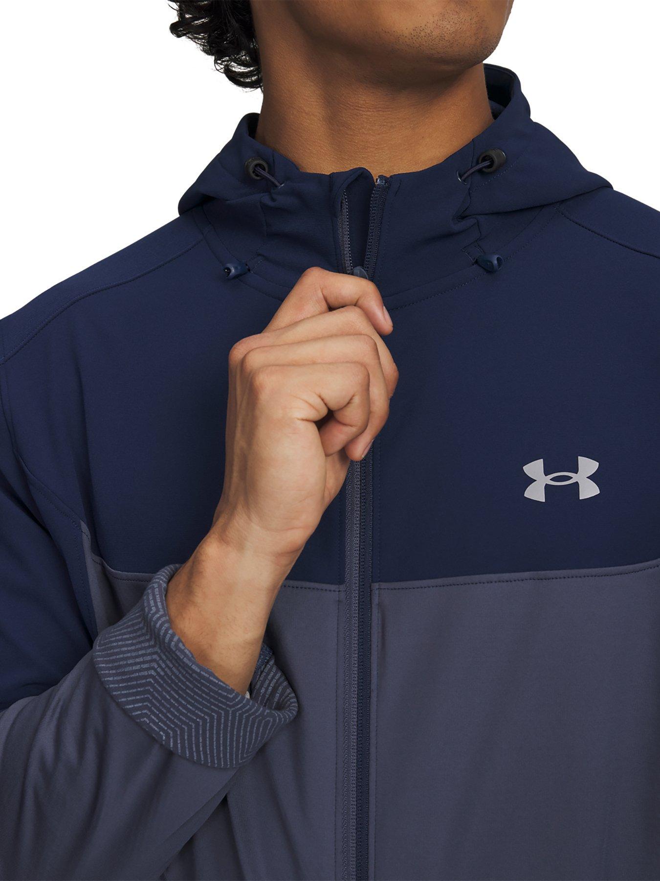 Image 3 of 3 of UNDER ARMOUR Mens Training Utility Woven Winterized Full Zip Jacket - Navy