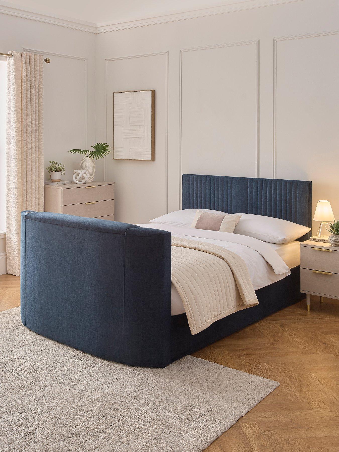 The Very Collection Prent TV Bed with Voice Control and Mattress Options (Buy  &  SAVE!) - Blue