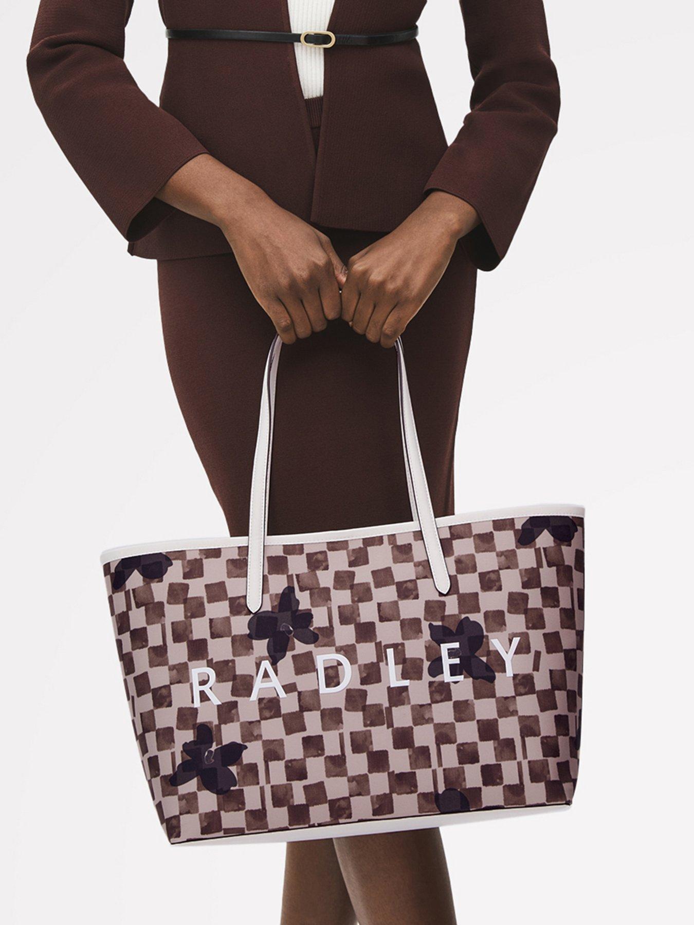 Image 1 of 5 of Radley Southwell Gardens Check Large Open Top Tote - Stone