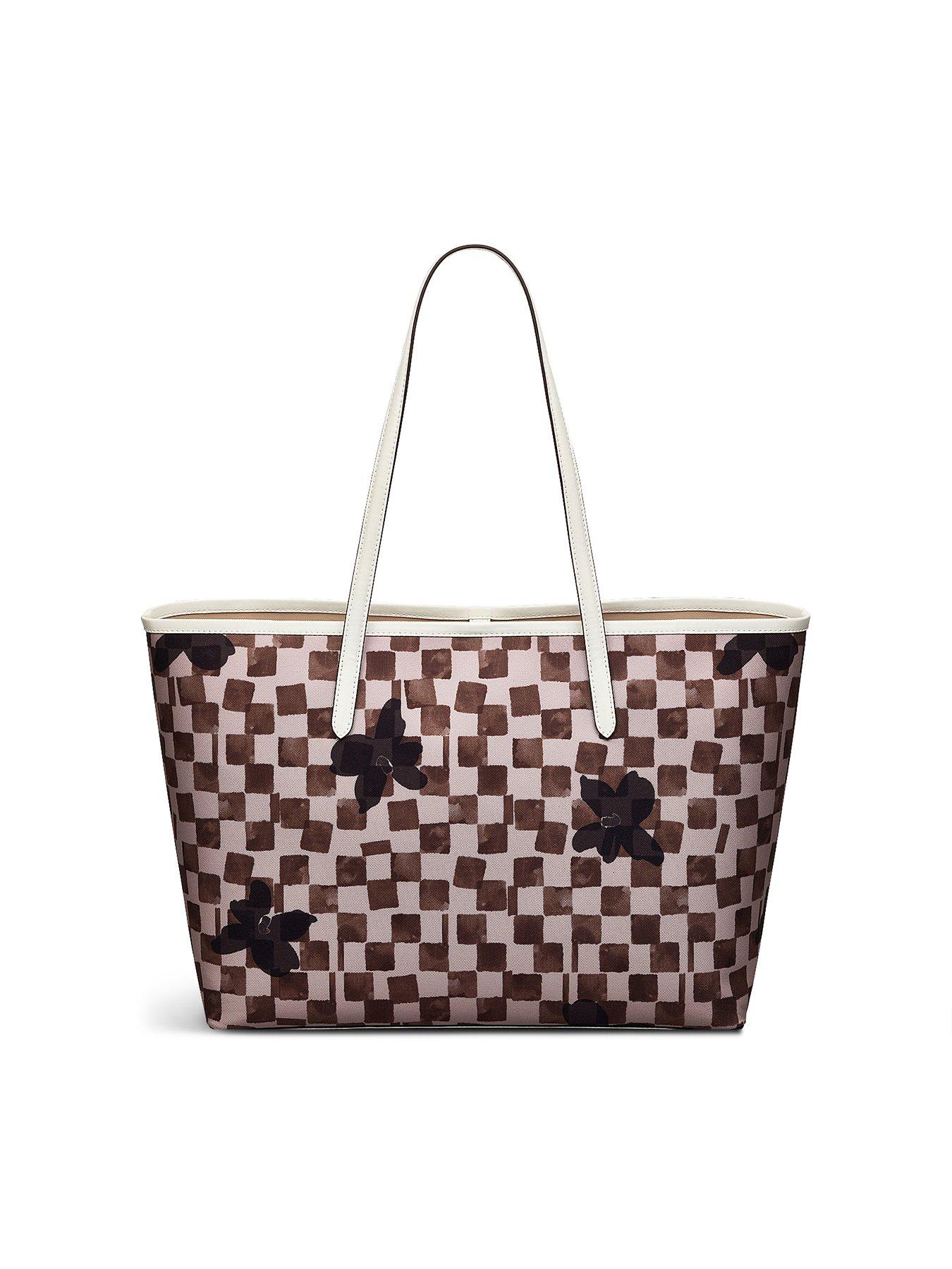 Image 3 of 5 of Radley Southwell Gardens Check Large Open Top Tote - Stone