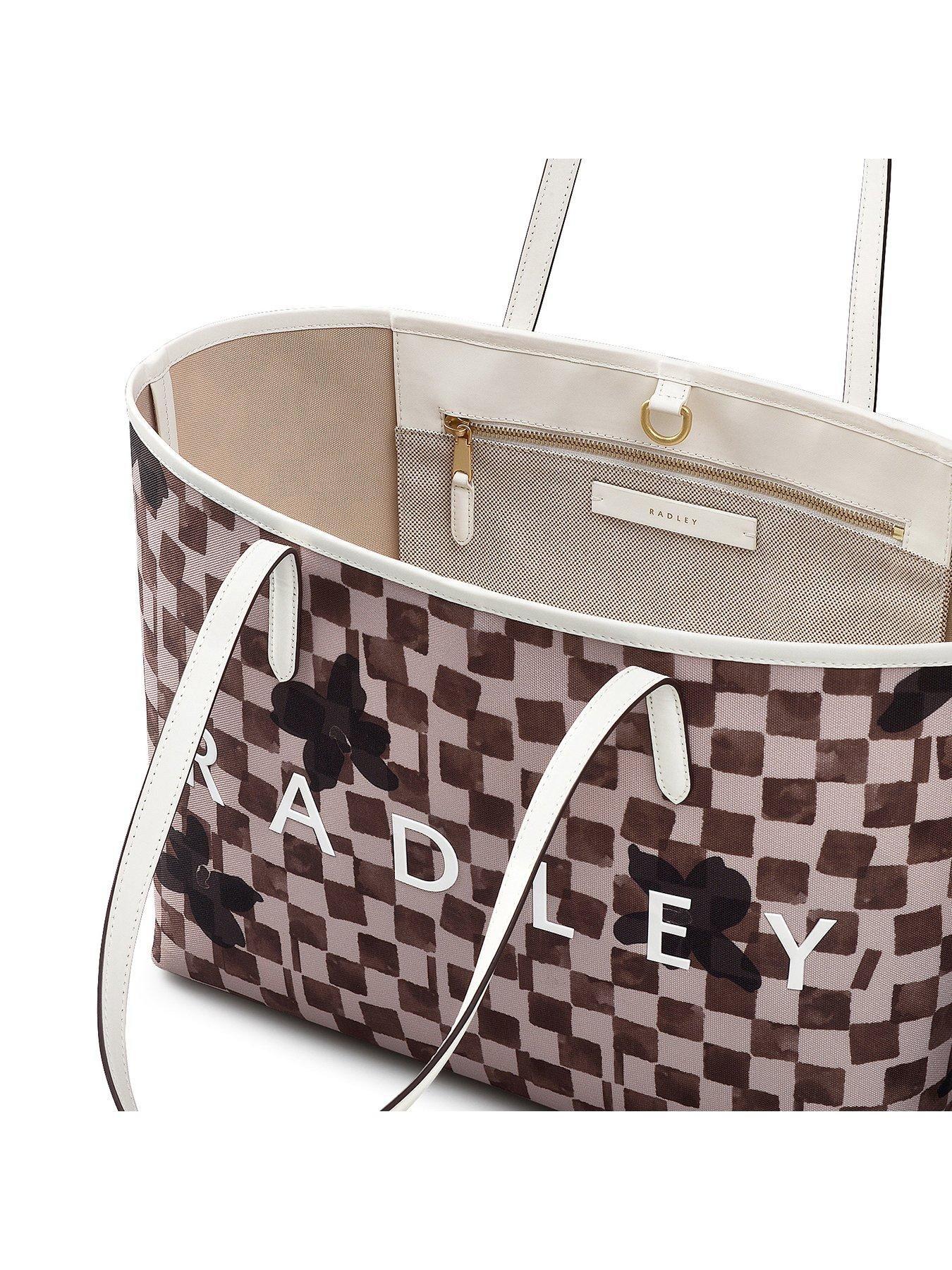 Image 5 of 5 of Radley Southwell Gardens Check Large Open Top Tote - Stone