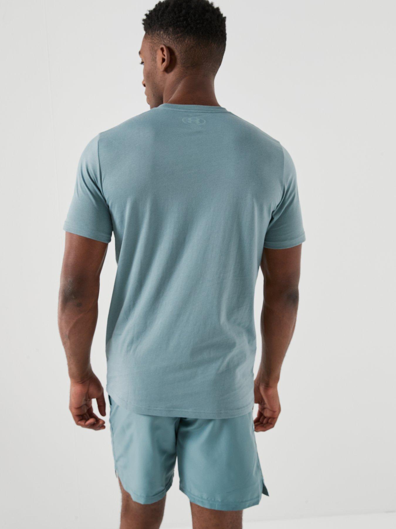 stillFront image of under-armour-mens-training-sportstyle-logo-t-shirt-green