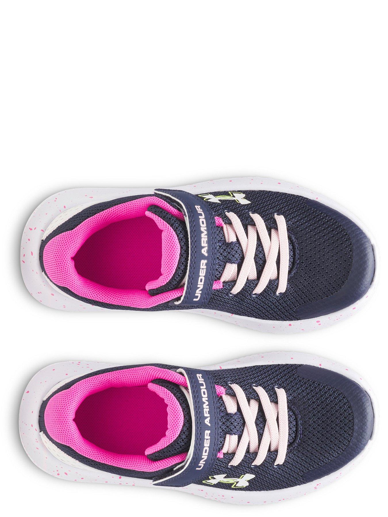 Image 3 of 5 of UNDER ARMOUR Kids Girls Running Surge 4 Trainers - Navy
