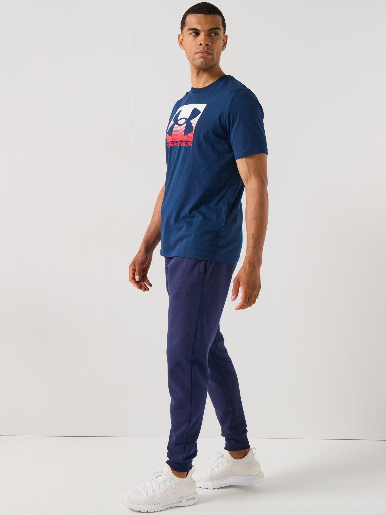 Image 5 of 6 of UNDER ARMOUR Mens Training Rival Fleece Joggers - Navy