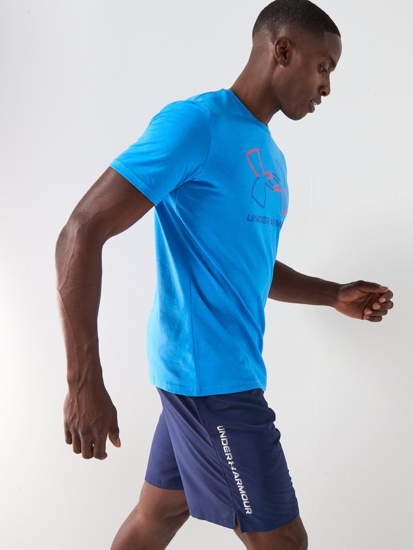 Image 5 of 5 of UNDER ARMOUR Mens Training Tech Woven Wordmark Shorts - Navy