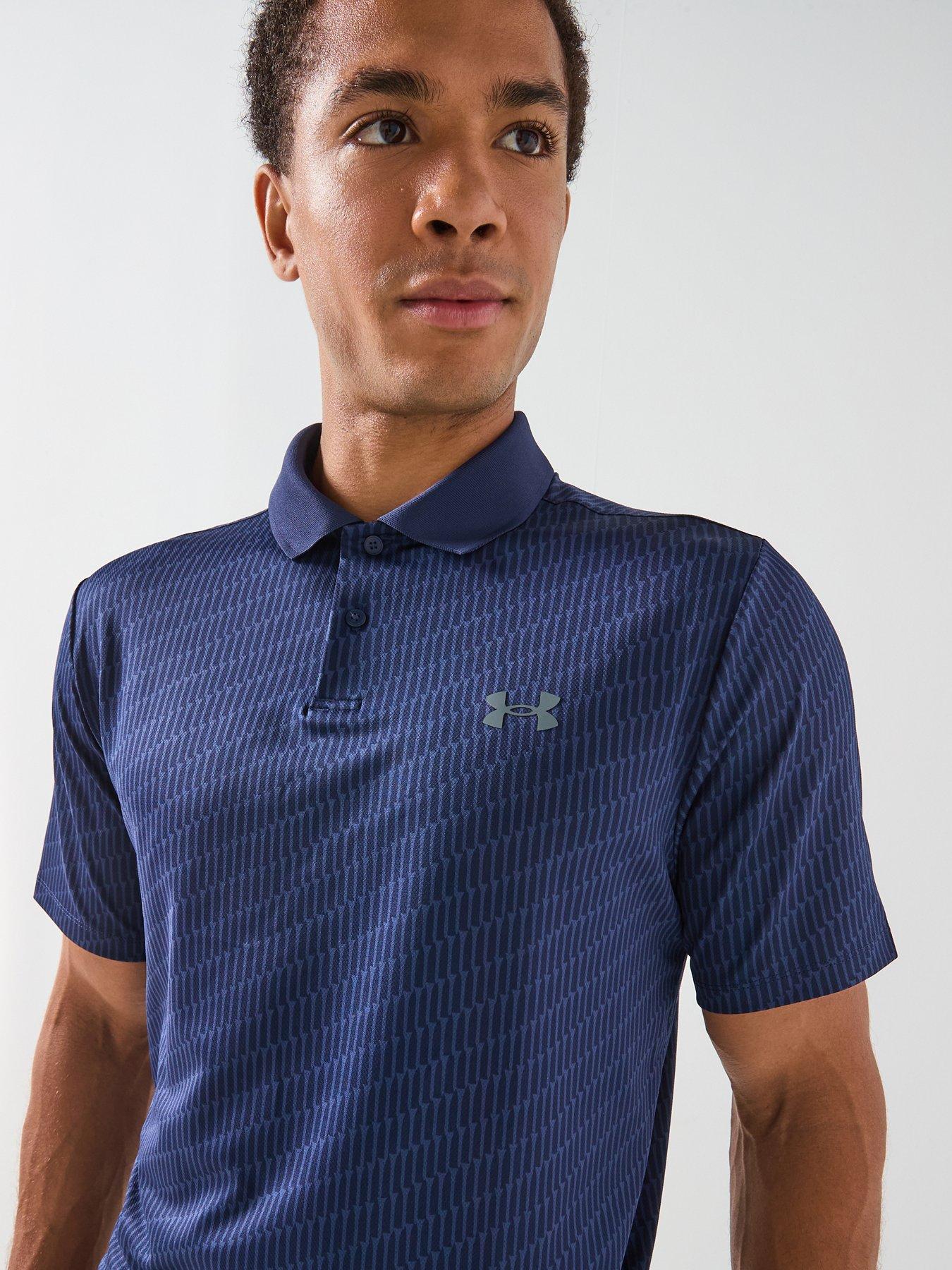 Image 4 of 5 of UNDER ARMOUR Mens Golf Matchplay Printed Polo - Navy