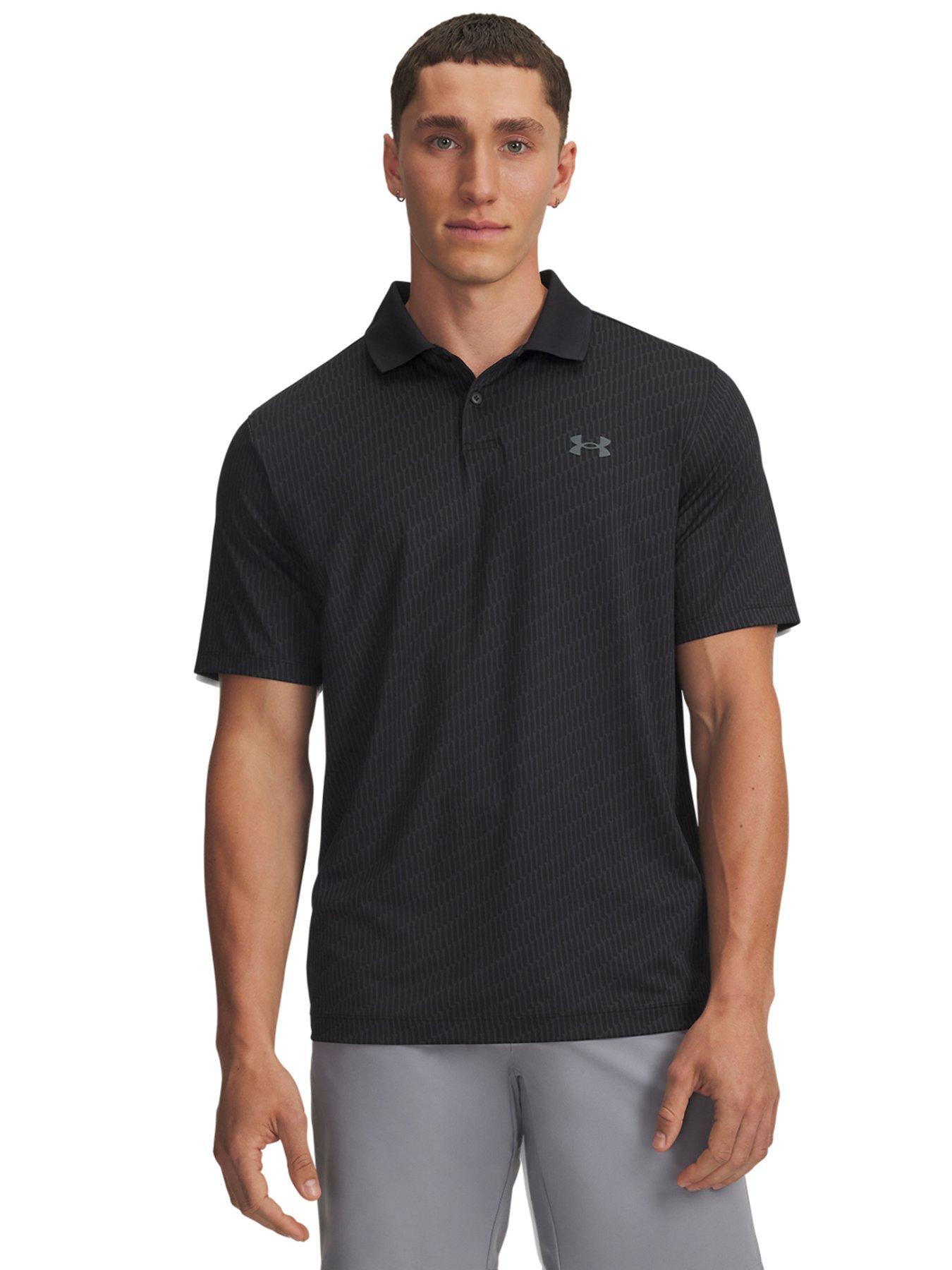 undefined Mens Golf Matchplay Printed Polo - Black