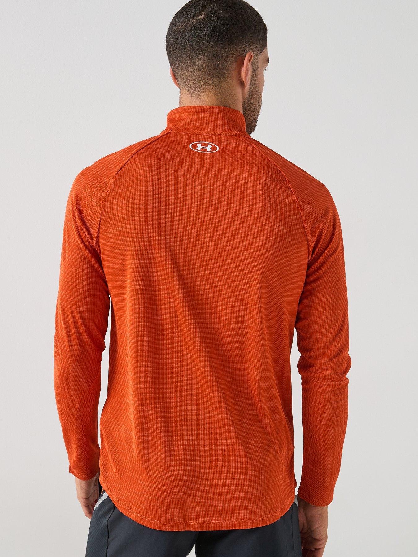  image of under-armour-mens-training-tech-textured-12-zip-orange