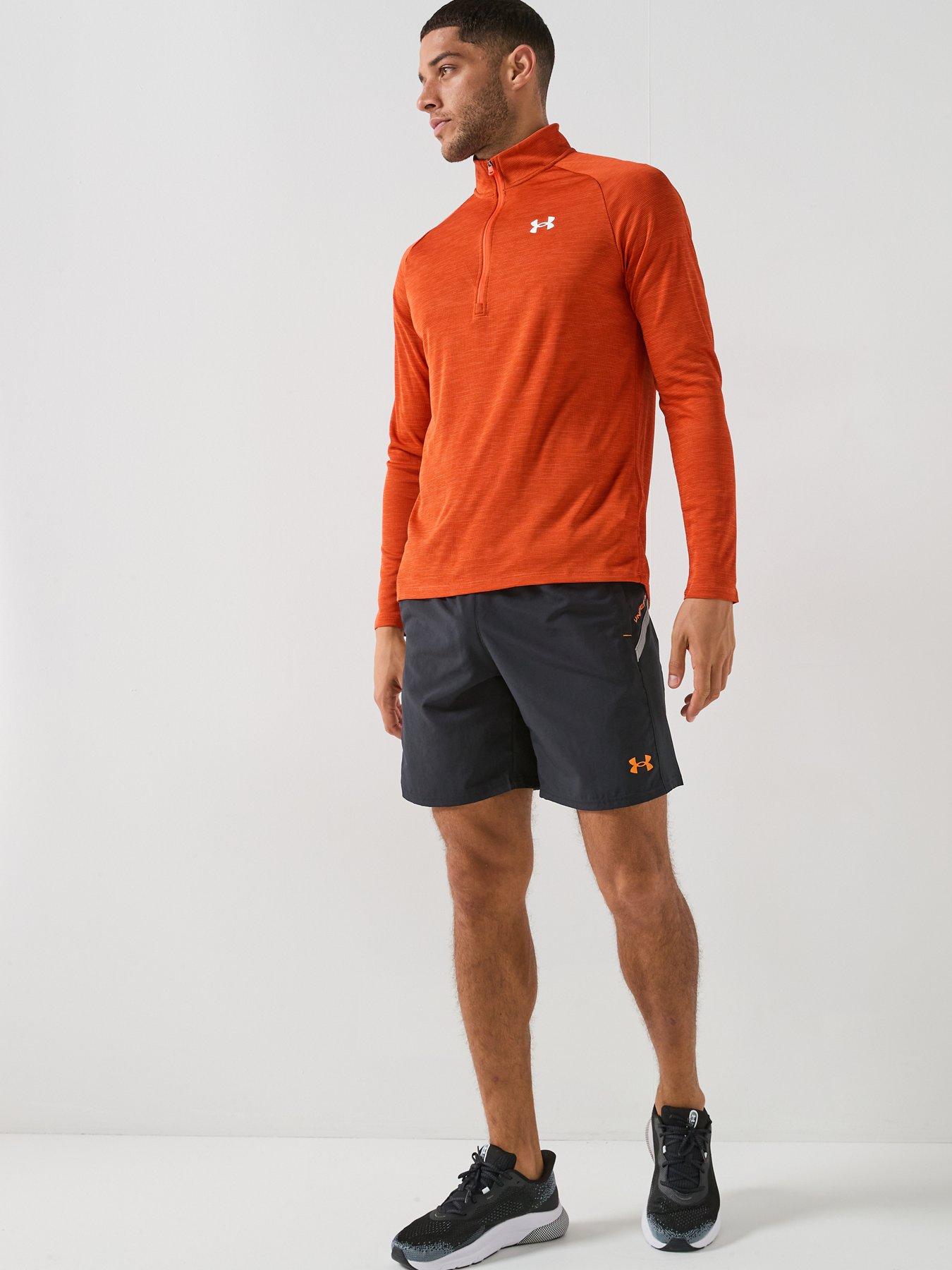  image of under-armour-mens-training-tech-textured-12-zip-orange