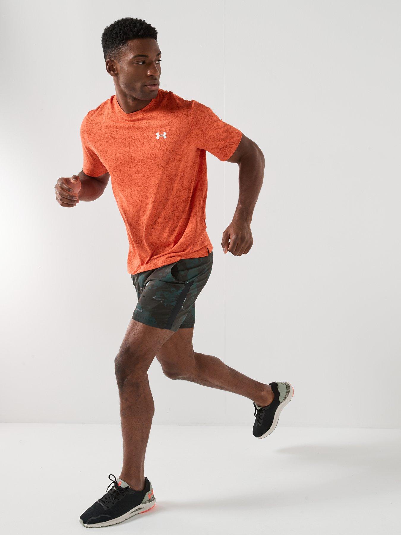  image of under-armour-mens-training-tech-textured-t-shirt-orange