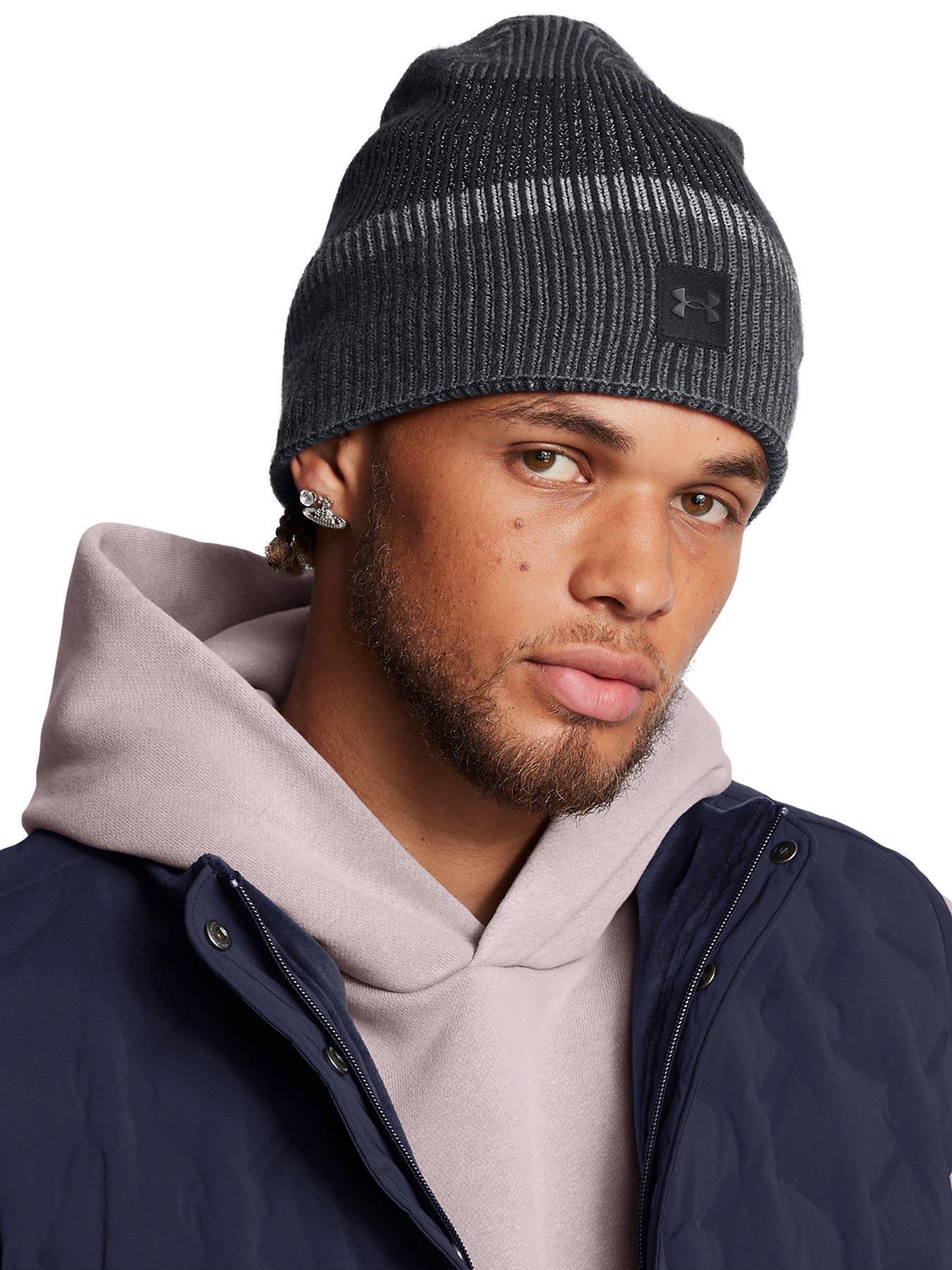 Image 2 of 3 of UNDER ARMOUR Adults Unisex Running Launch Reflective Beanie Hat - Black