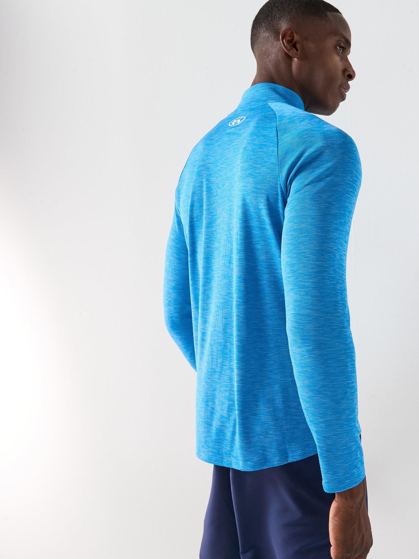 Image 2 of 6 of UNDER ARMOUR Mens Training Tech Textured 1/2 Zip Top - /White - Blue