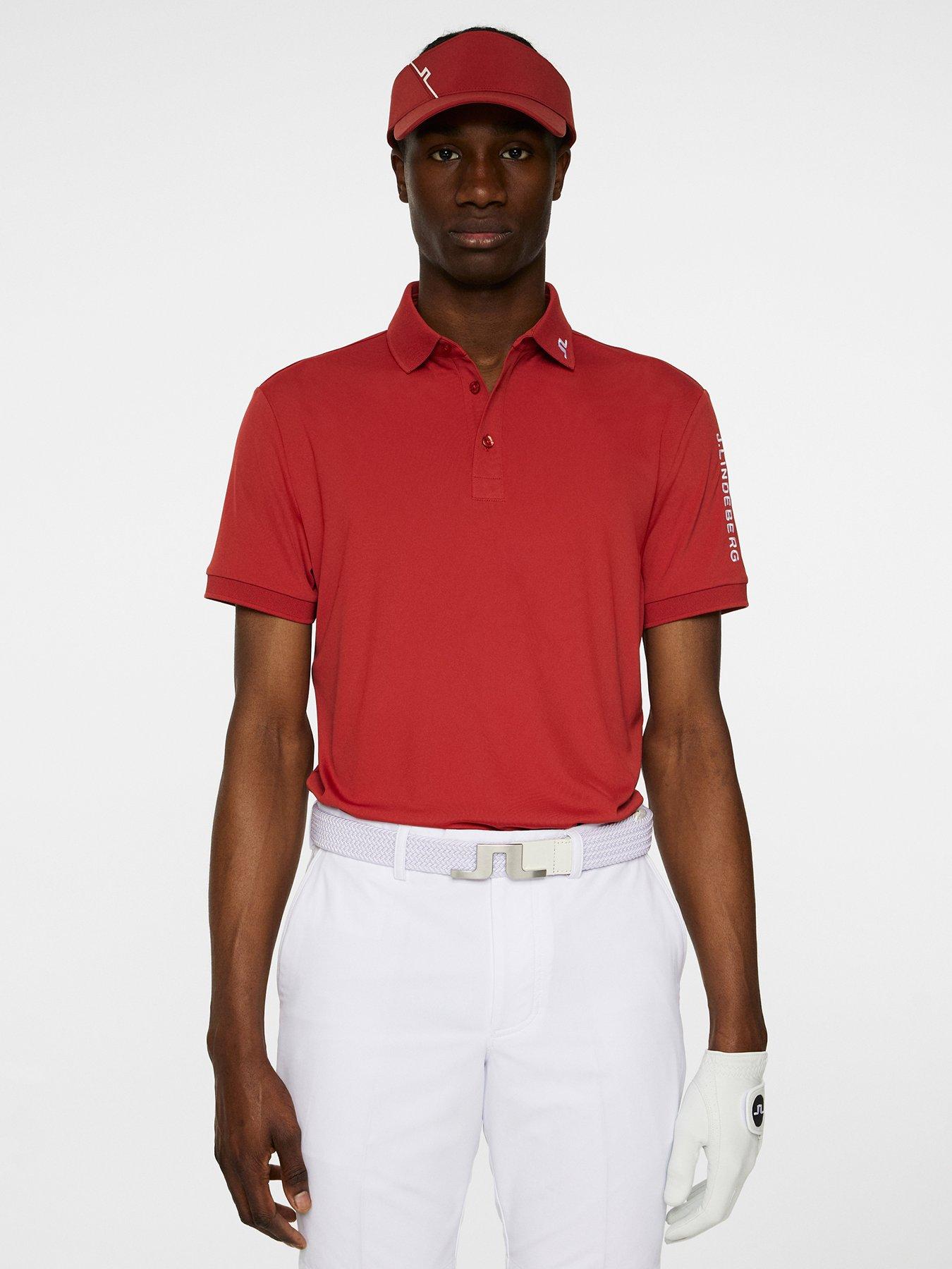 undefined Mens Golf Tour Tech Polo - Red