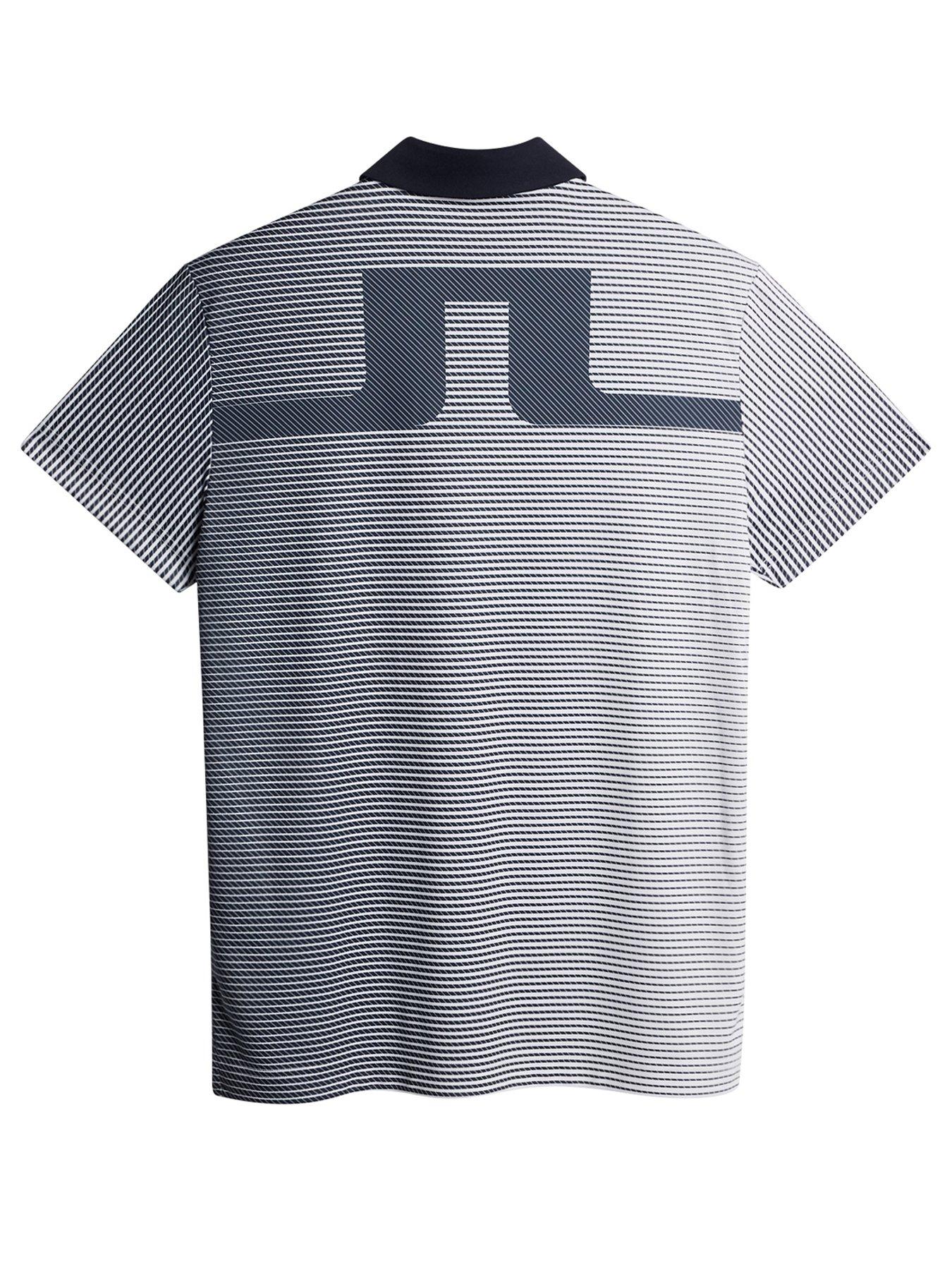 Image 2 of 2 of J LINDEBERG Mens Golf Marvin Stripe Polo - Cream