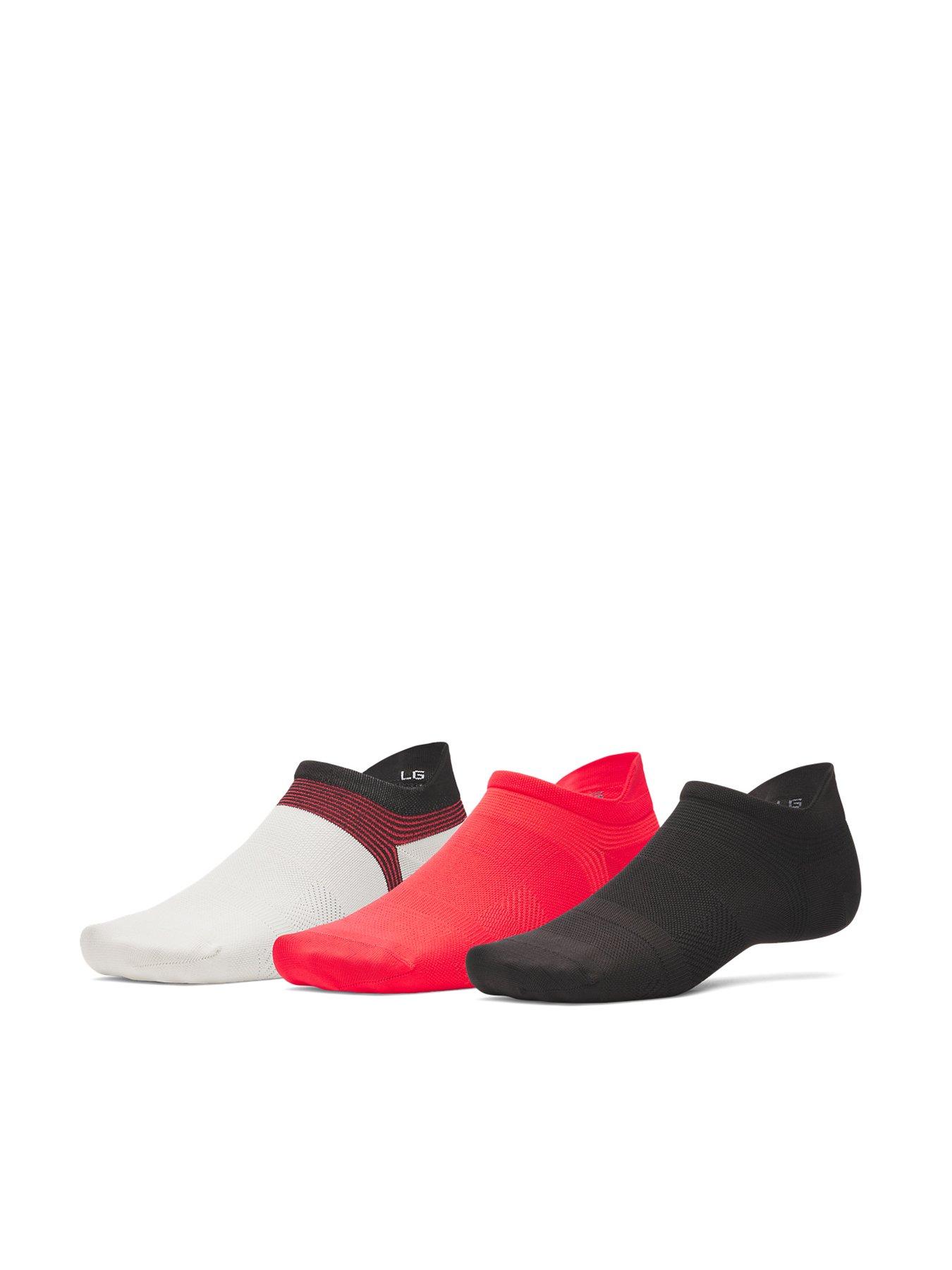 undefined Adults Unisex Running Lite 3pack No Show Socks - Mutli - Multi