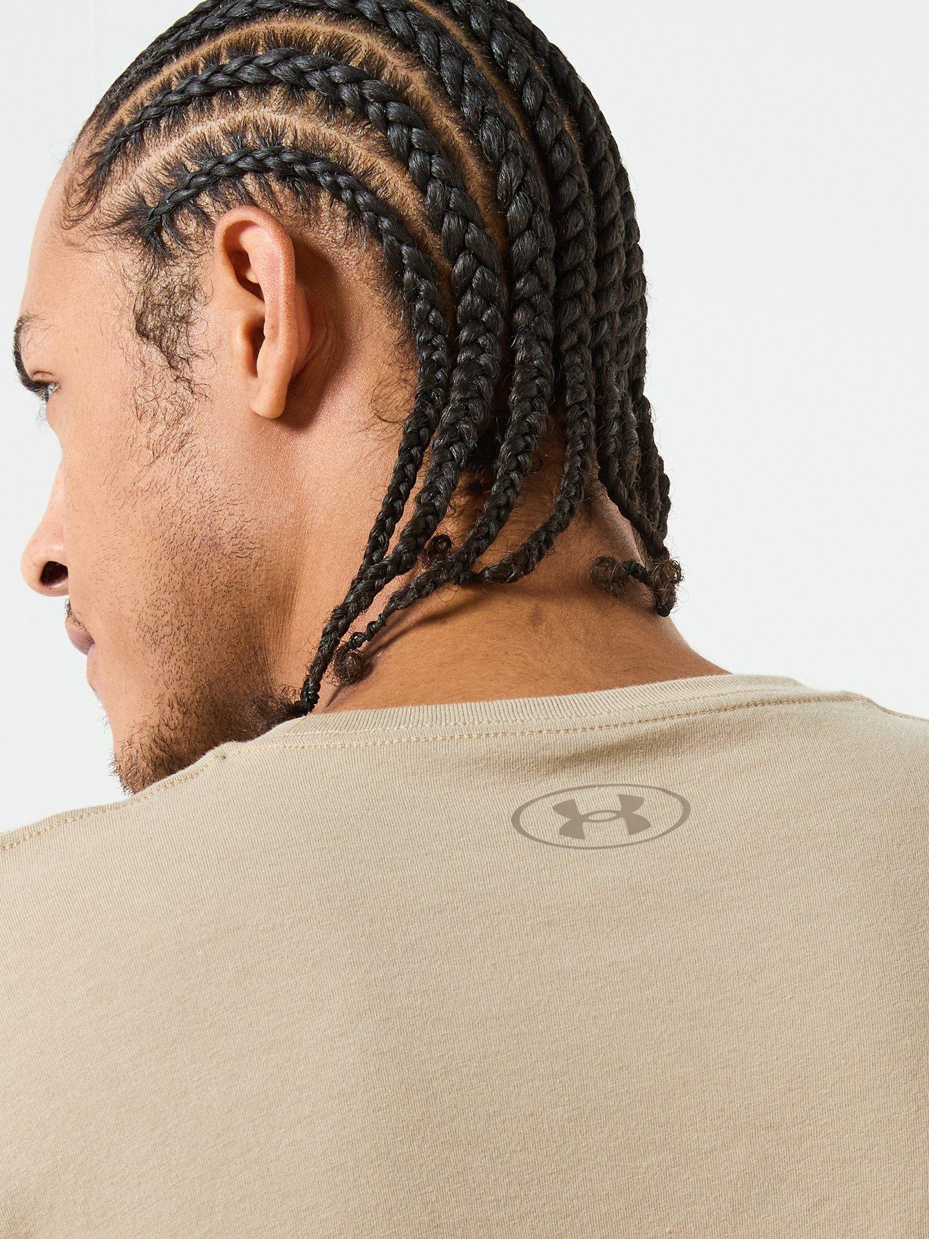  image of under-armour-mens-training-sportstyle-left-chest-logo-t-shirt-khaki