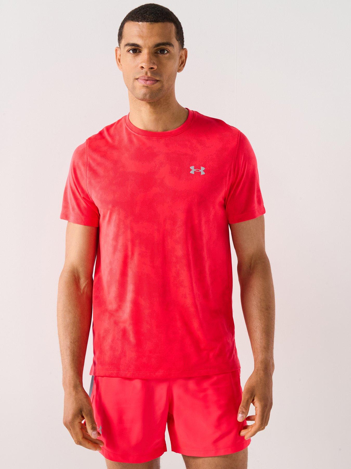 undefined Mens Running Launch Camo T-Shirt - Red
