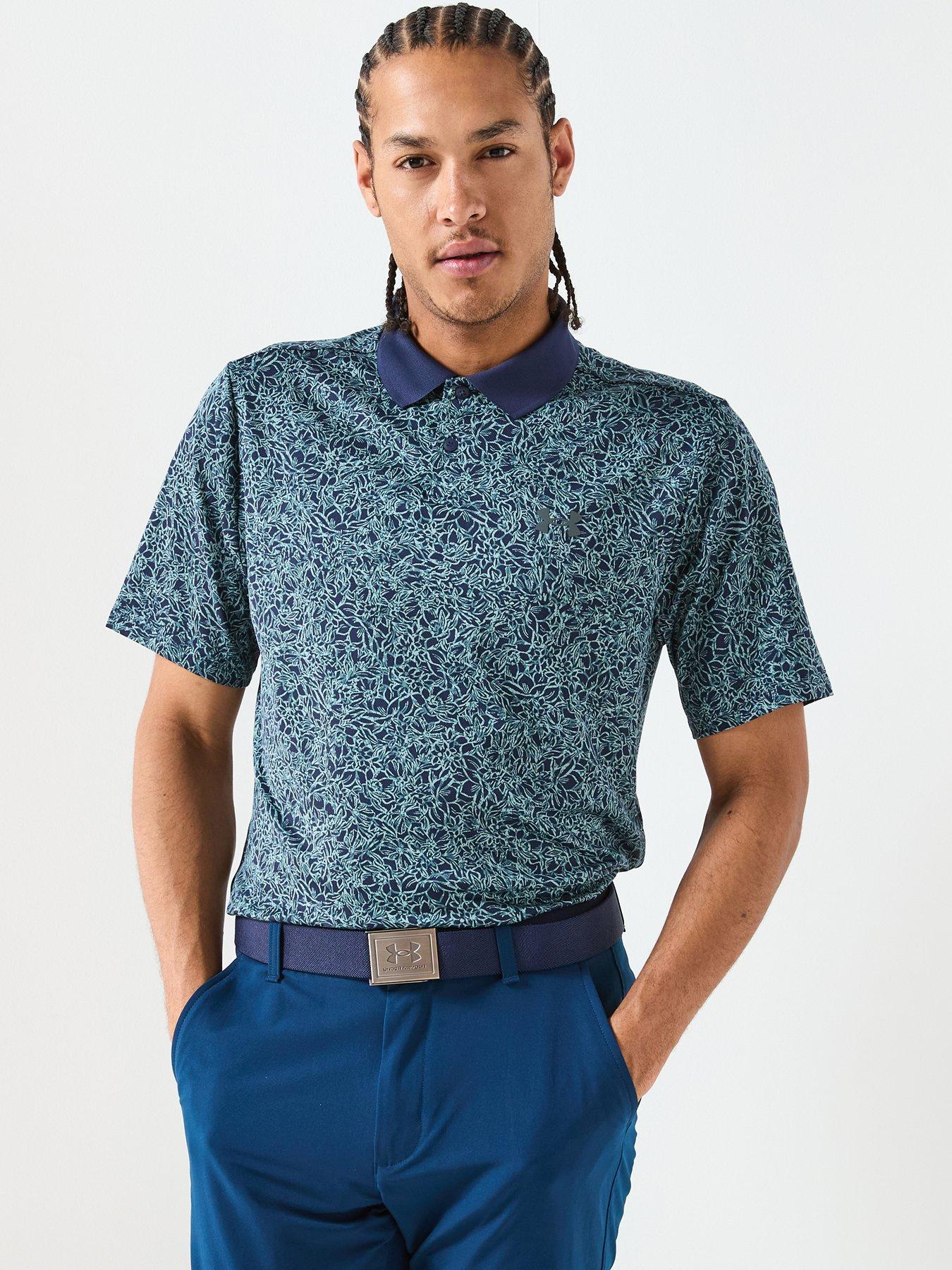 UNDER ARMOUR Mens Golf Matchplay Printed Polo - Navy