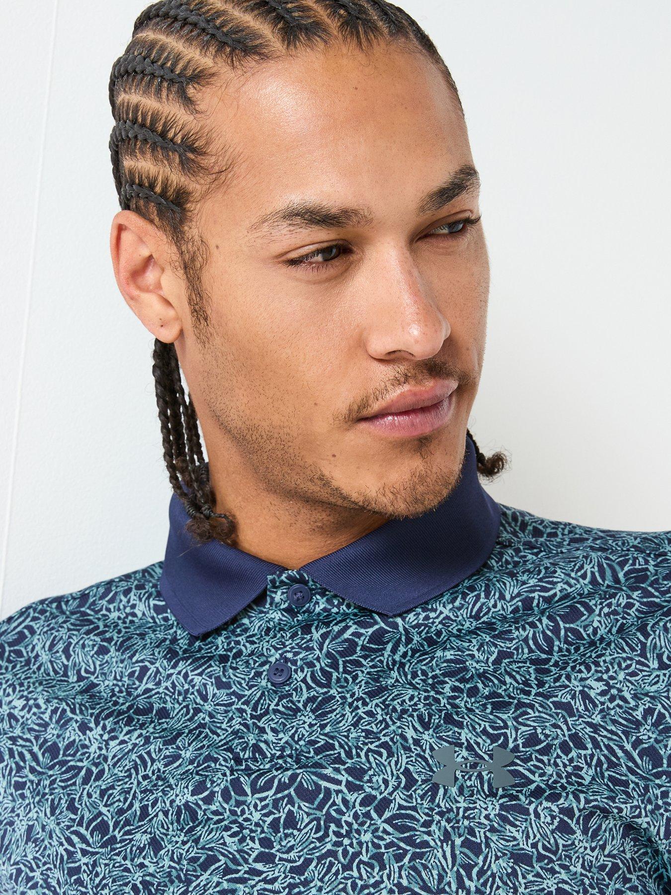 Image 4 of 6 of UNDER ARMOUR Mens Golf Matchplay Printed Polo - Navy