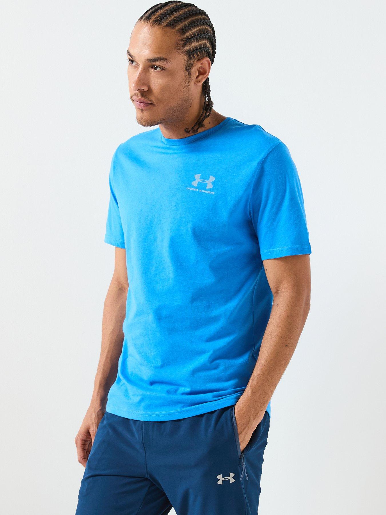 Image 1 of 6 of UNDER ARMOUR Mens Training Sportstyle Left Chest Logo T-Shirt - Blue