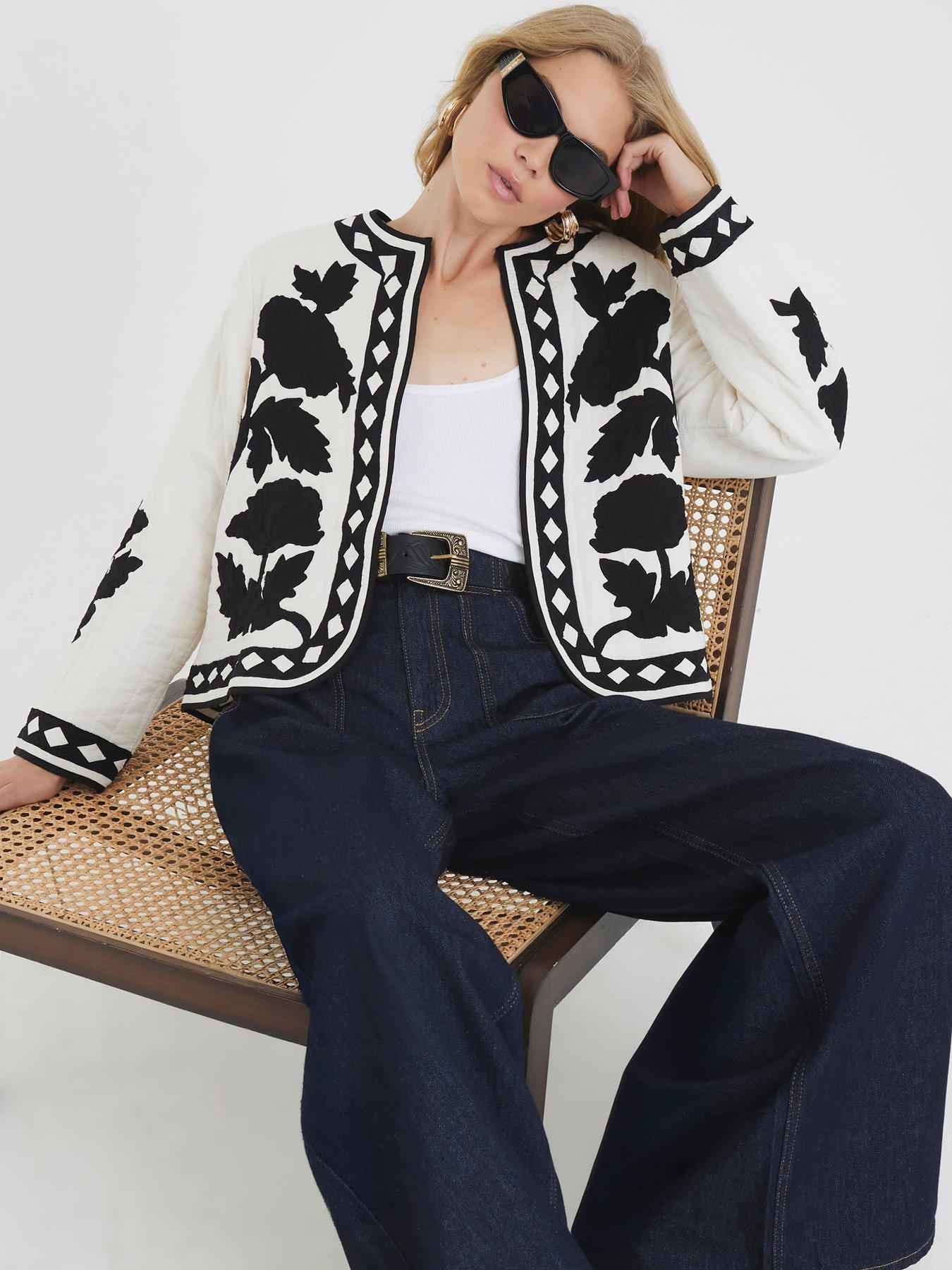  image of river-island-long-sleeve-mono-housecoat-cream