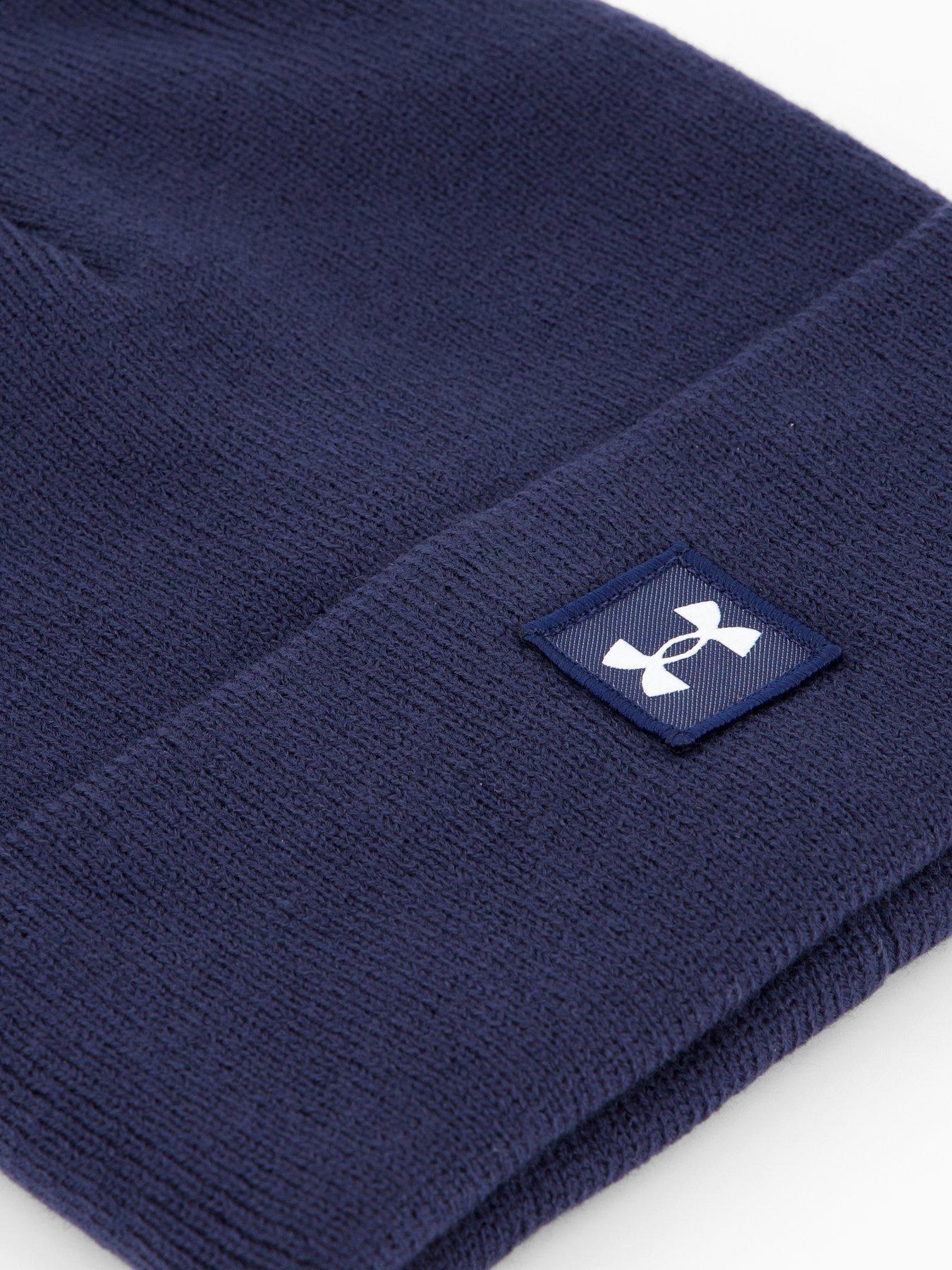  image of under-armour-mens-training-halftime-cuff-beanie-hat-navy