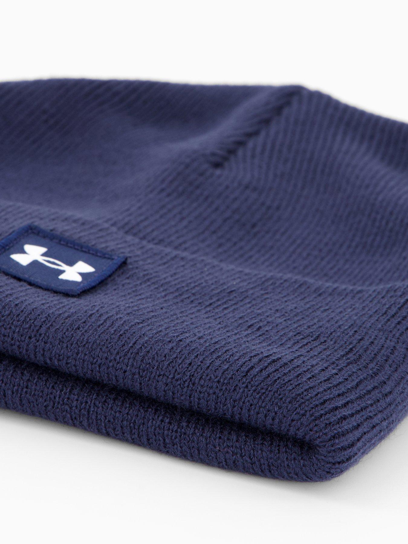 Image 4 of 4 of UNDER ARMOUR Mens Training Halftime Cuff Beanie Hat - Navy