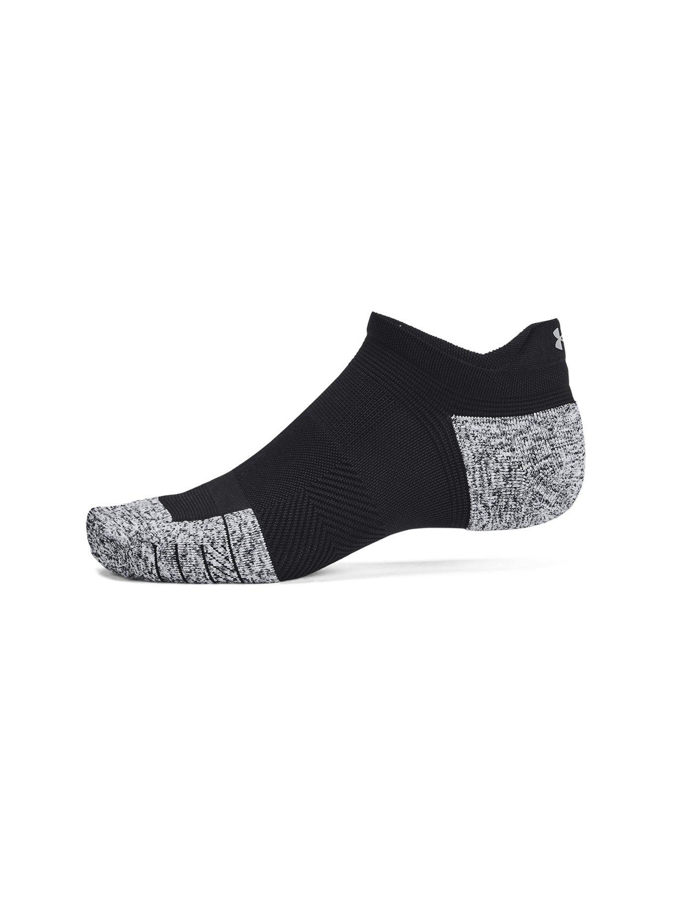 Image 4 of 4 of UNDER ARMOUR Adults Unisex Running Cushion 3 Pack No Show Socks - Black