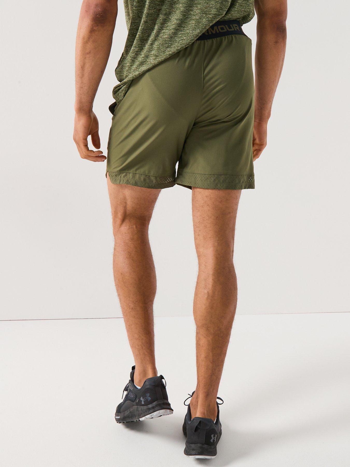 stillFront image of under-armour-mens-training-vanish-woven-6in-shorts-green
