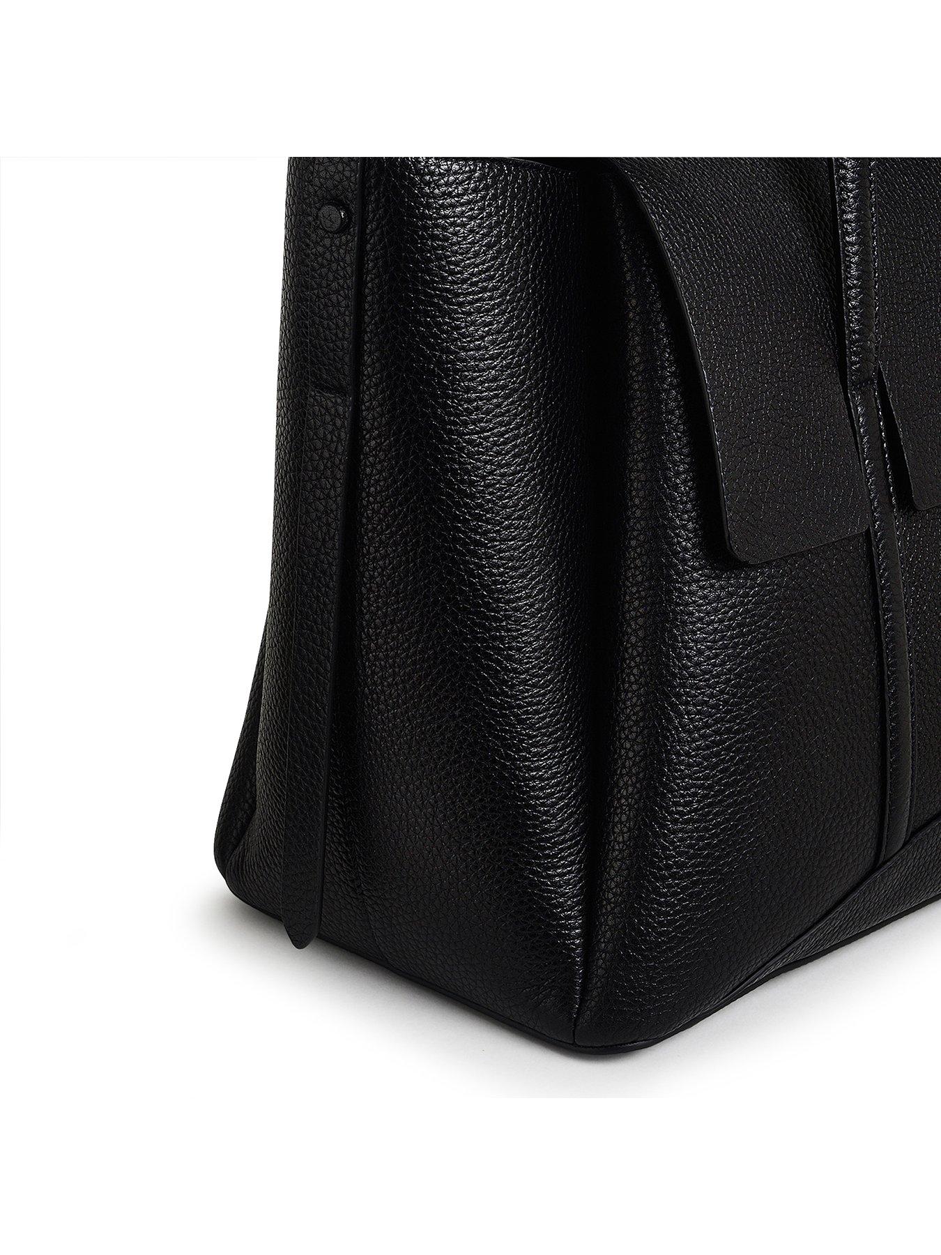 Image 4 of 5 of Radley The Chancery Large Leather Flapover Shoulder Bag - Black