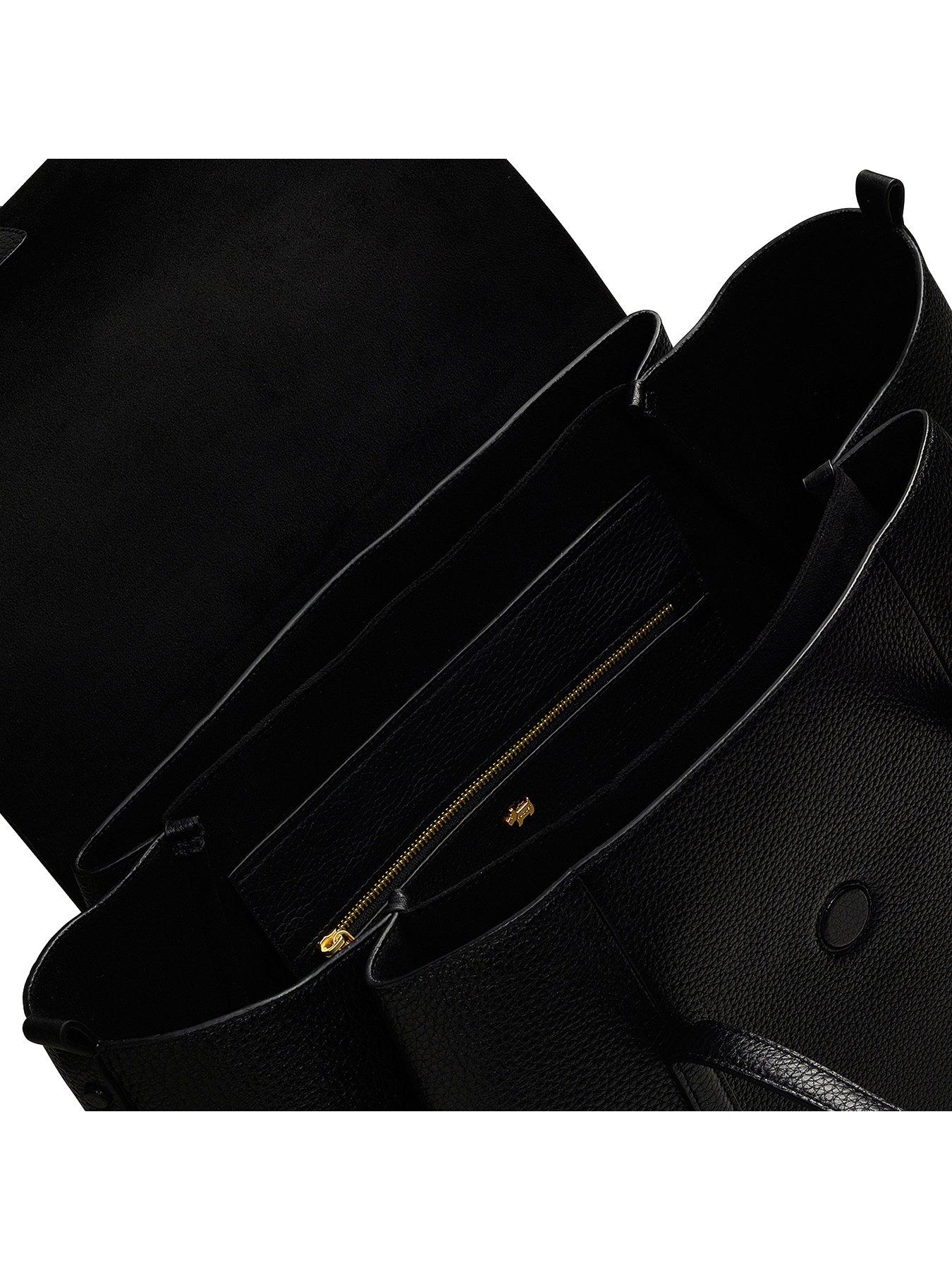 Image 5 of 5 of Radley The Chancery Large Leather Flapover Shoulder Bag - Black