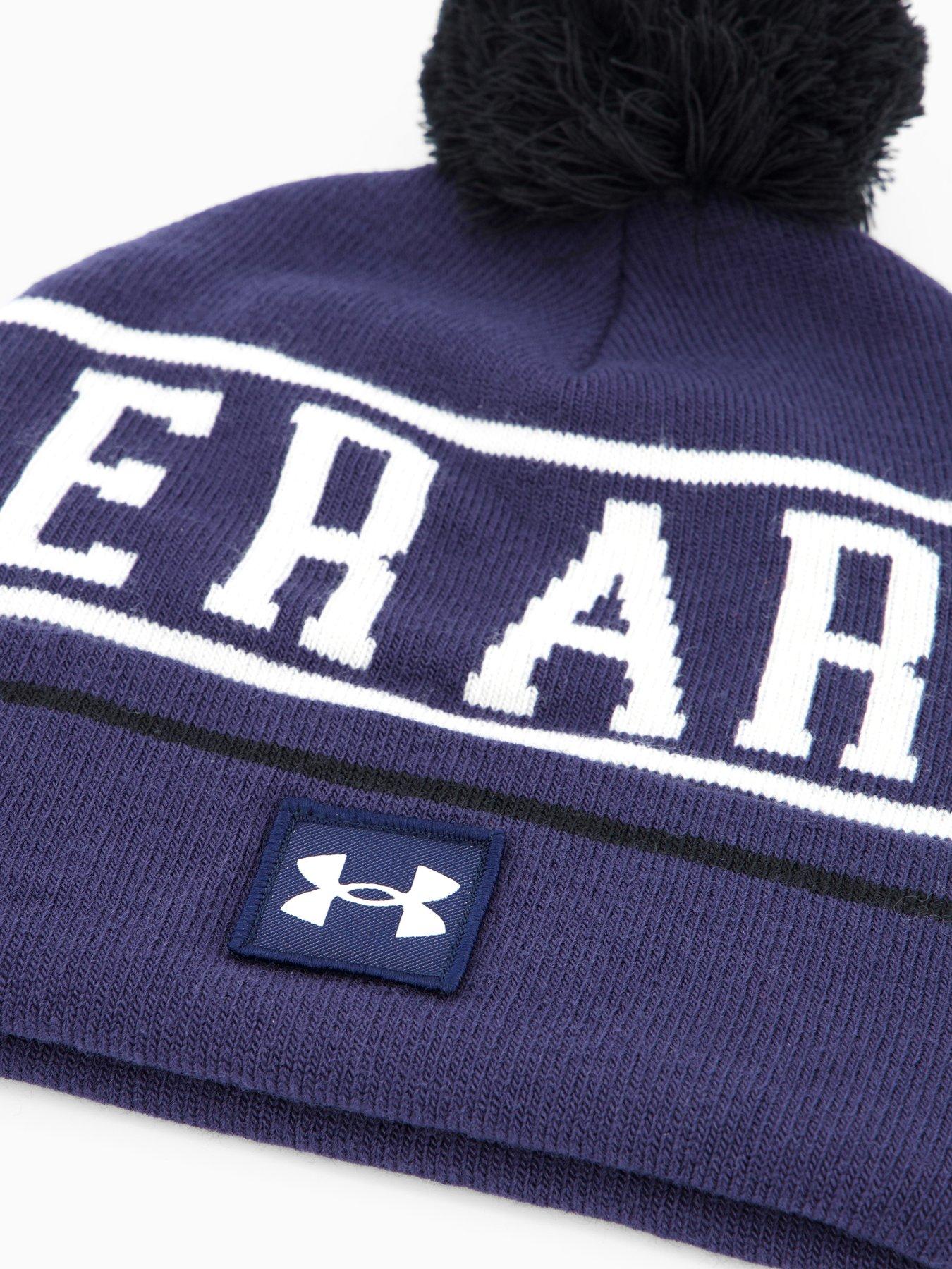  image of under-armour-mens-training-halftime-pom-beanie-hat-navy