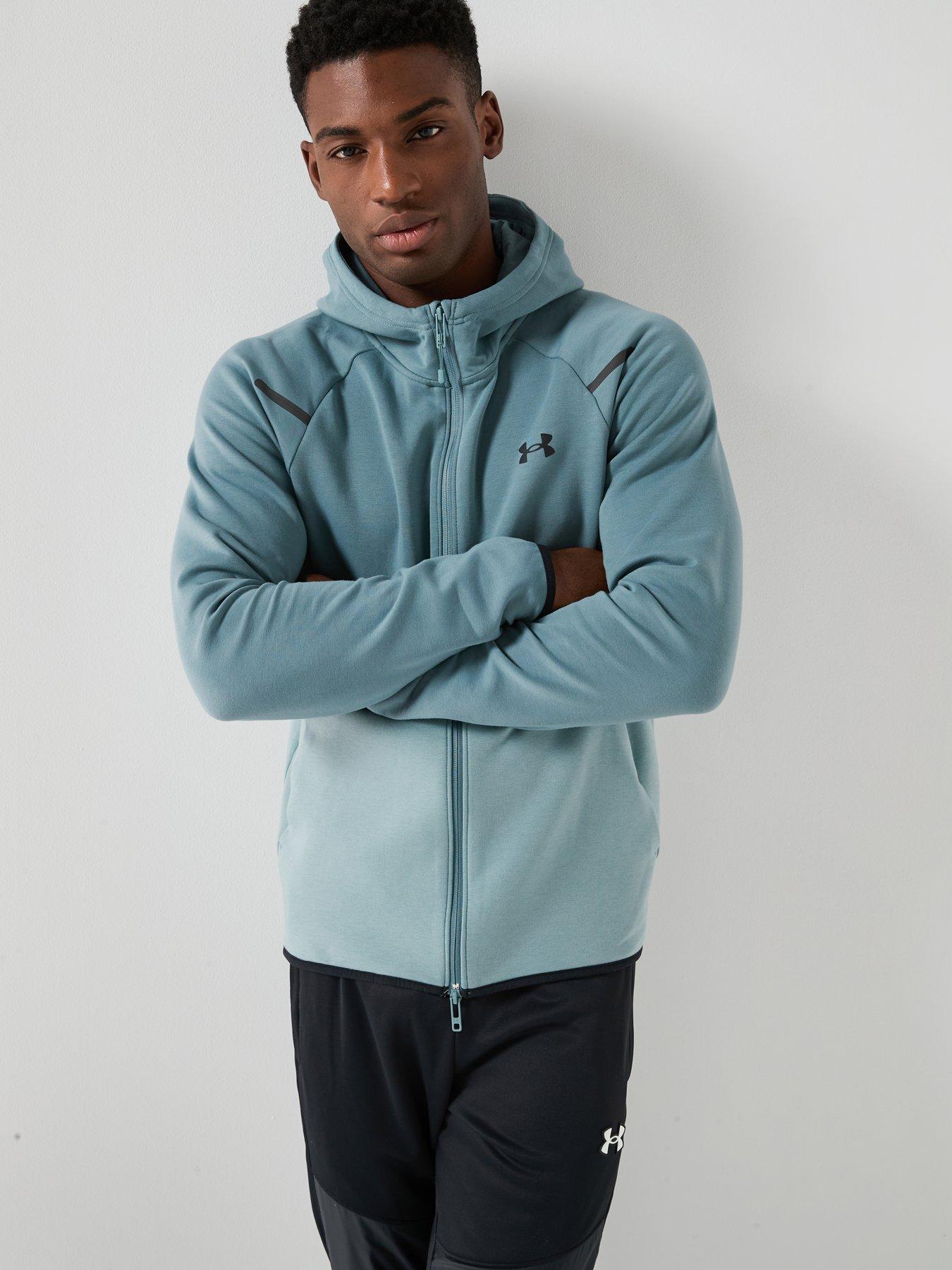 UNDER ARMOUR Mens Training Unstoppable Fleece Full Zip Hoodie - Green