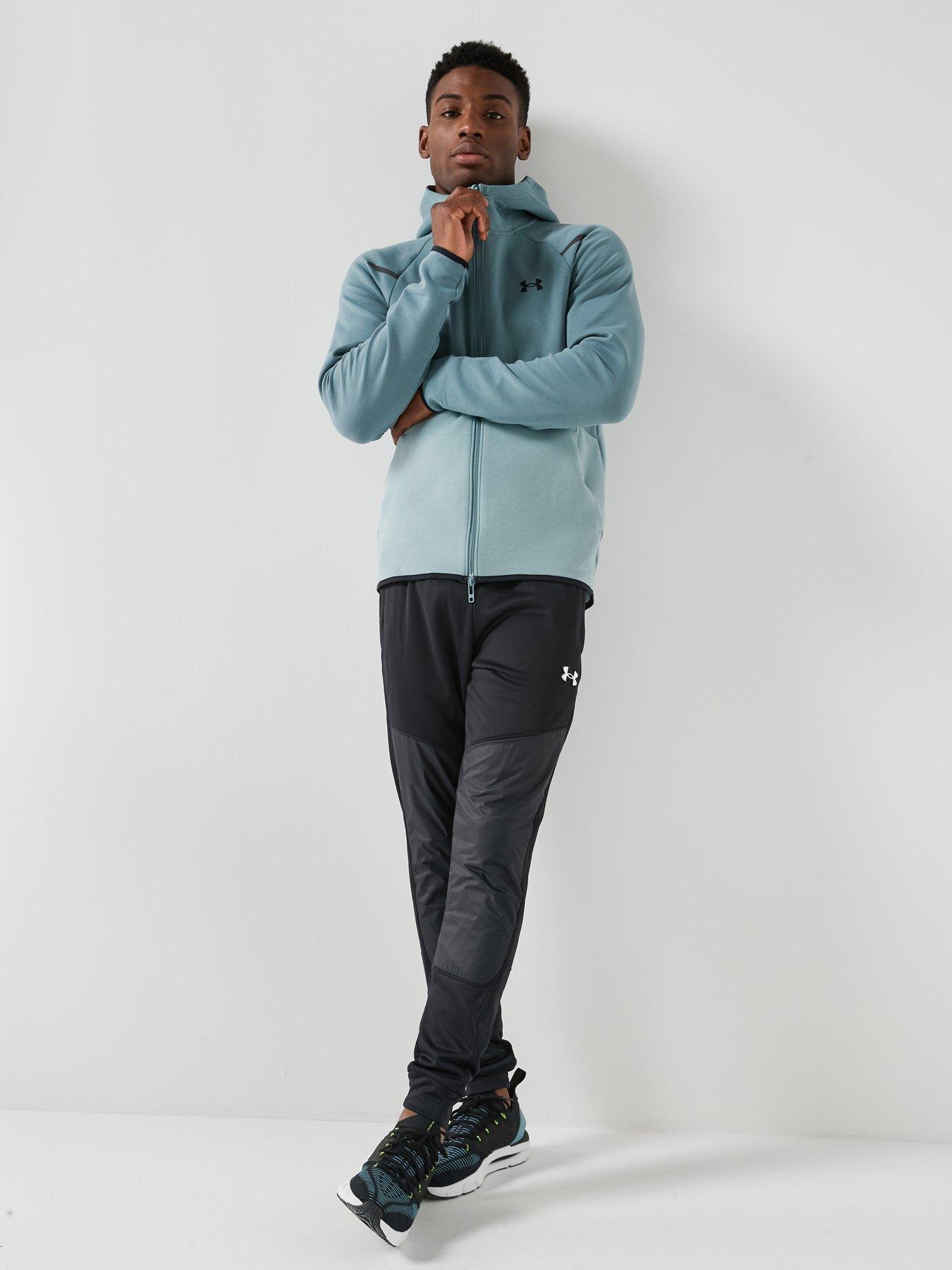  image of under-armour-mens-training-unstoppable-fleece-full-zip-hoodie-green