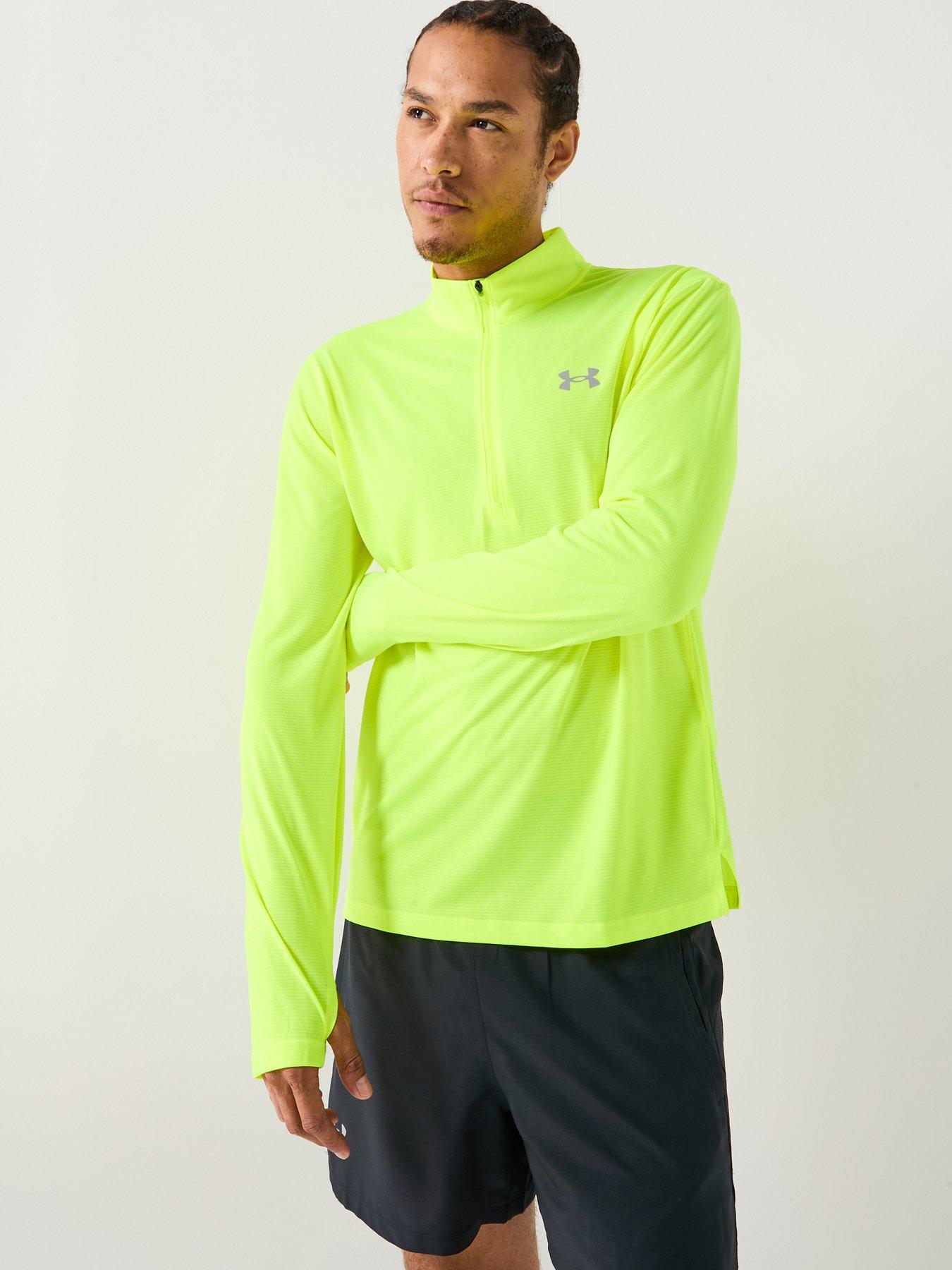 Image 1 of 6 of UNDER ARMOUR Mens Running Launch 1/4 Zip Top - Yellow