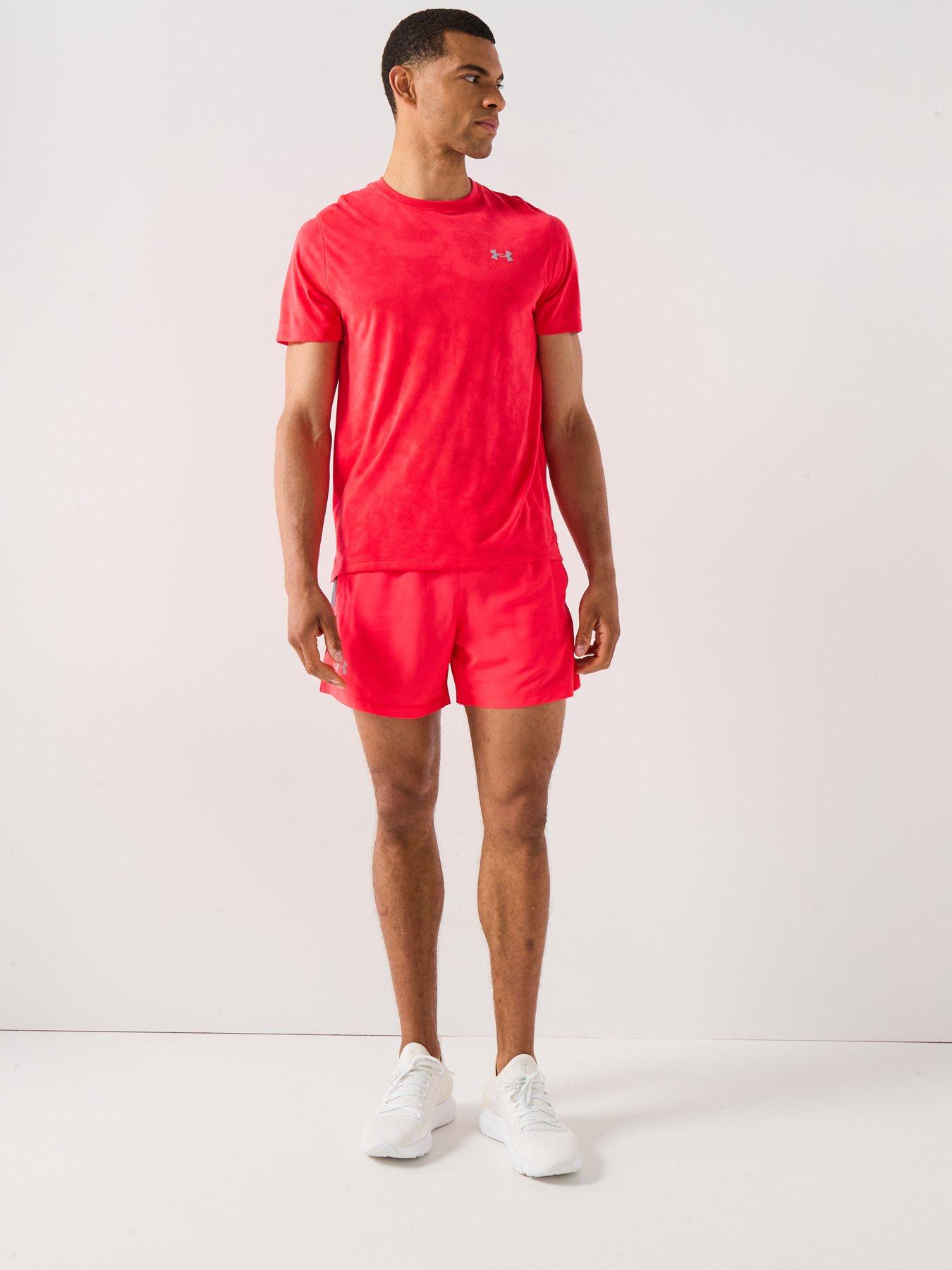 Image 3 of 6 of UNDER ARMOUR Mens Running Launch 5Inch Shorts - Red